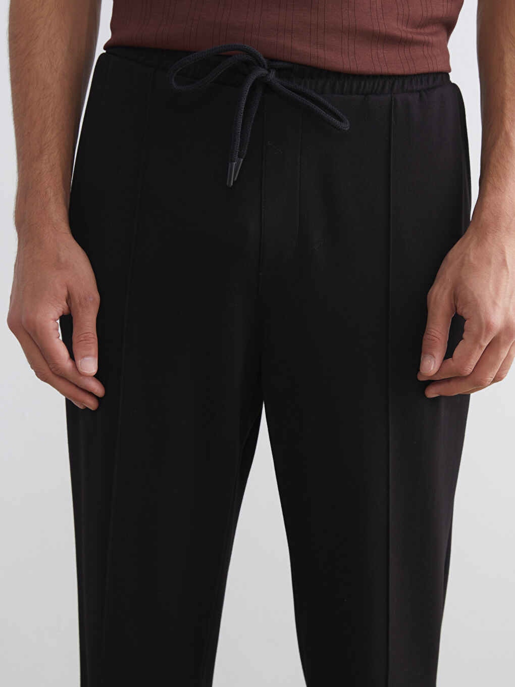 Siyah Standart Kalıp Erkek Eşofman Altı-5