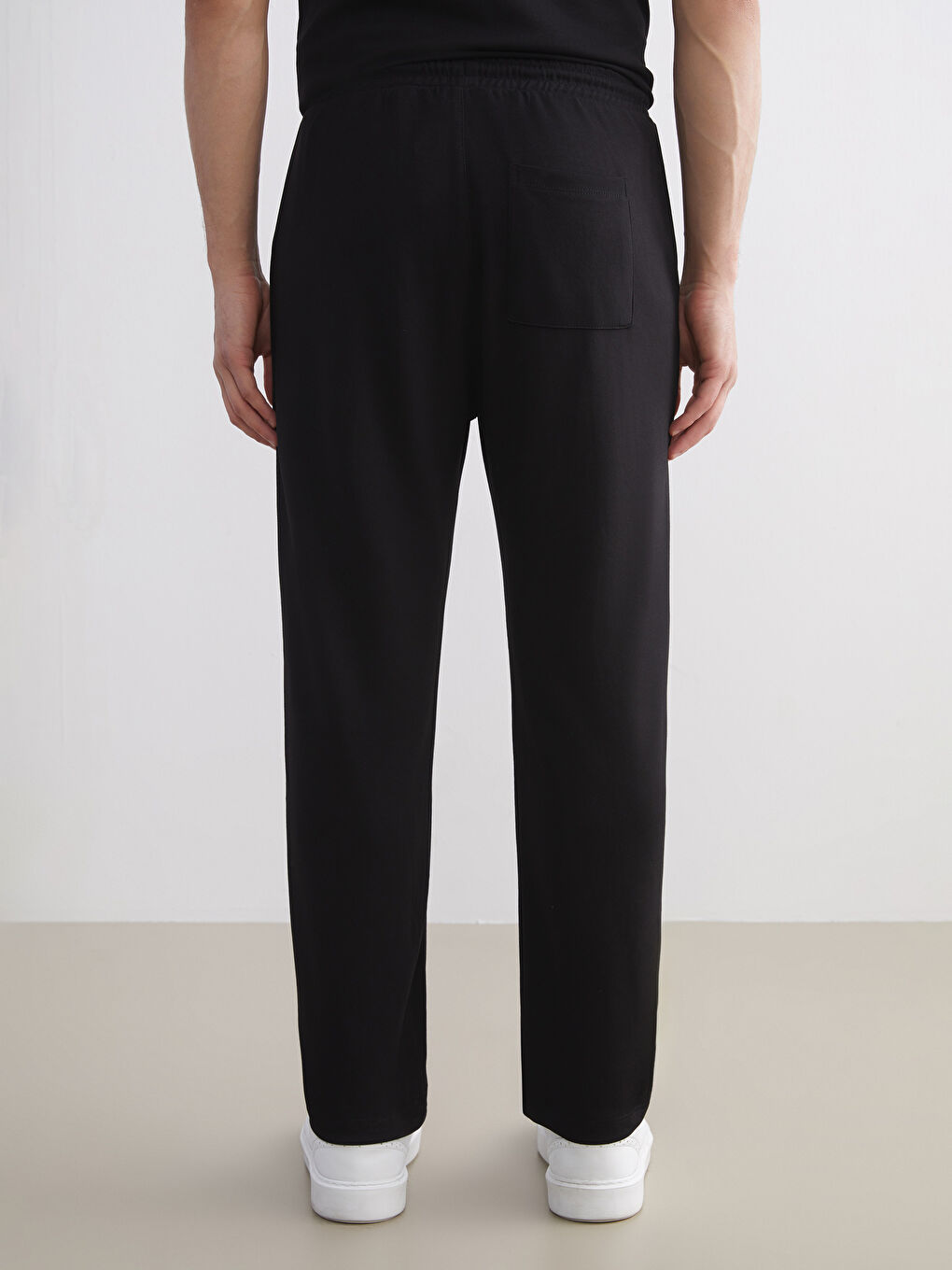 Siyah Standart Kalıp Erkek Eşofman Altı-6