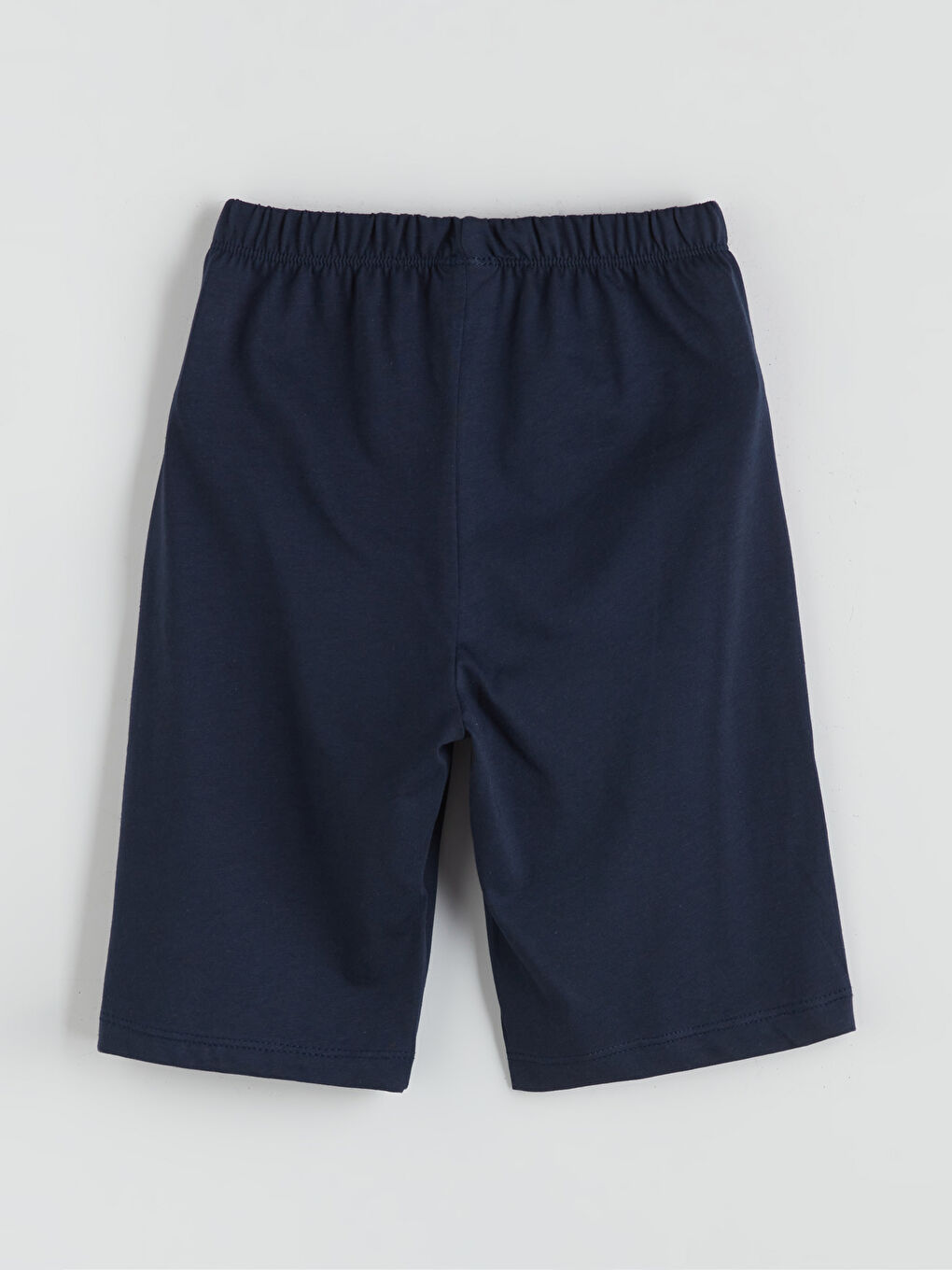 Gri Bisiklet Yaka Erkek Çocuk Tişört ve Şort-4