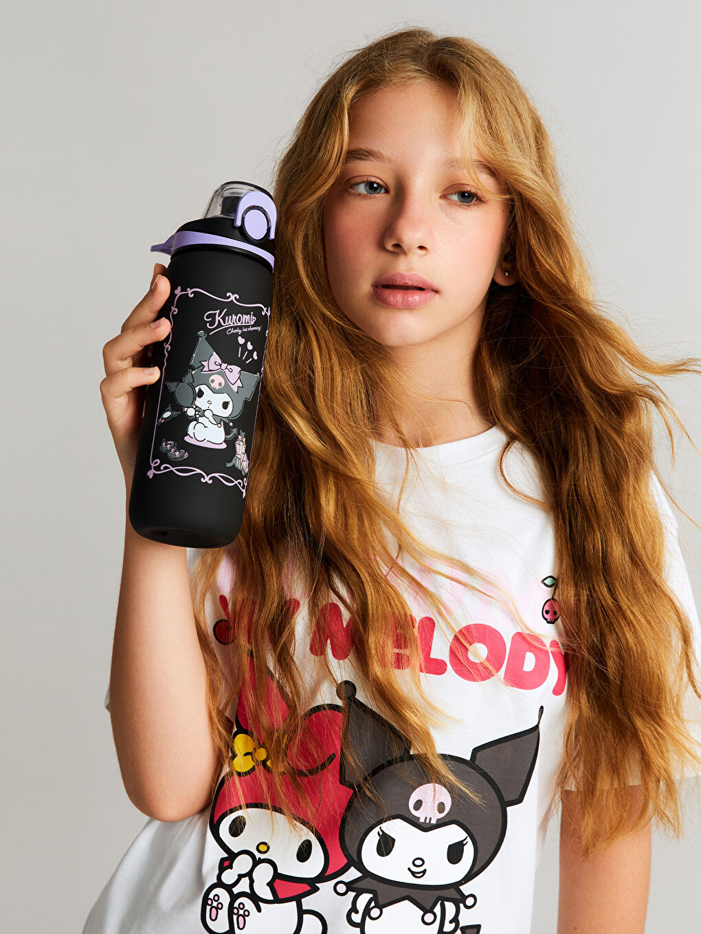 Karışık Kuromi Baskılı Kız Çocuk Suluk 630 ml