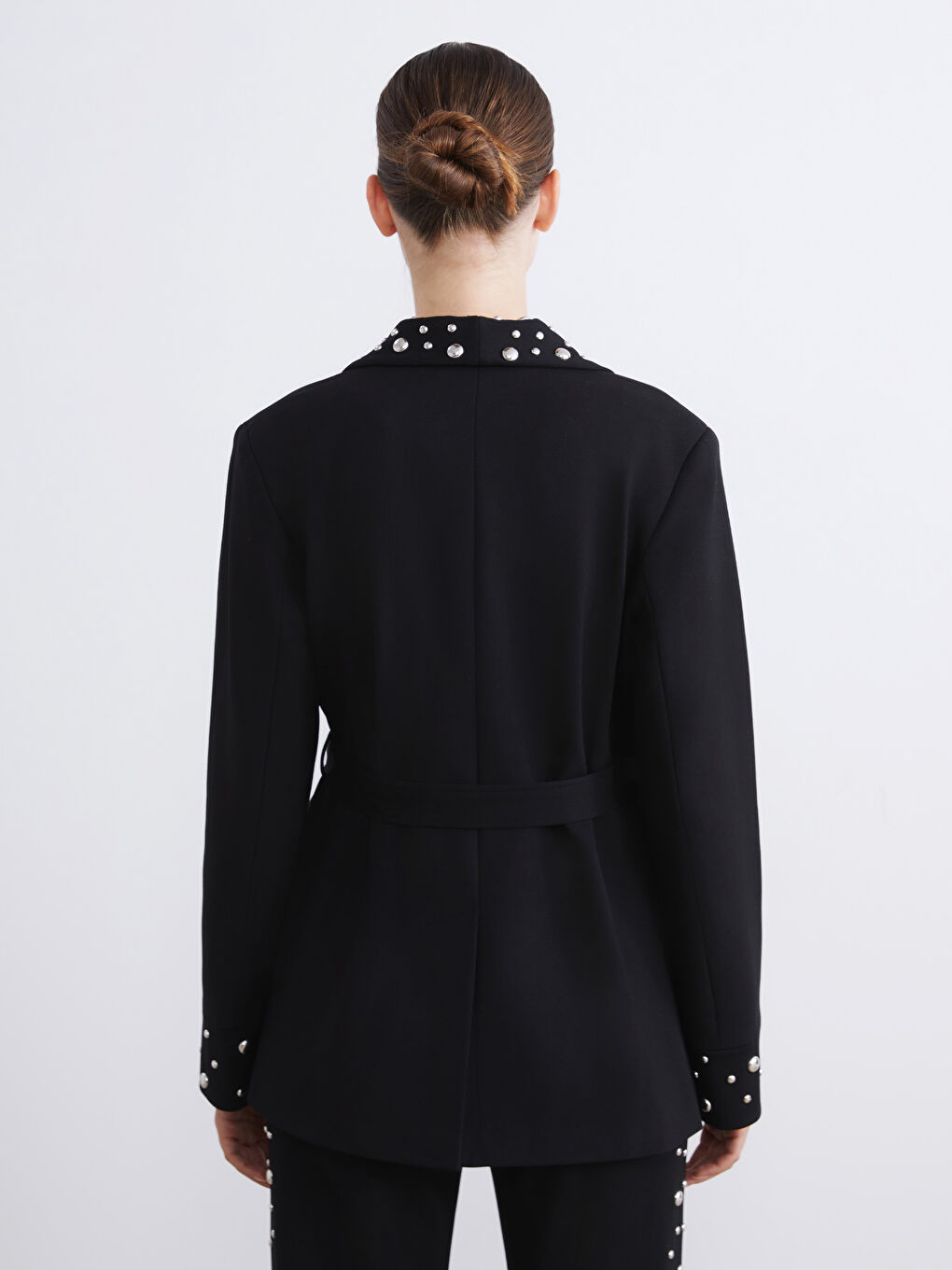 Women's Blazer Jacket with Metal Applique-6