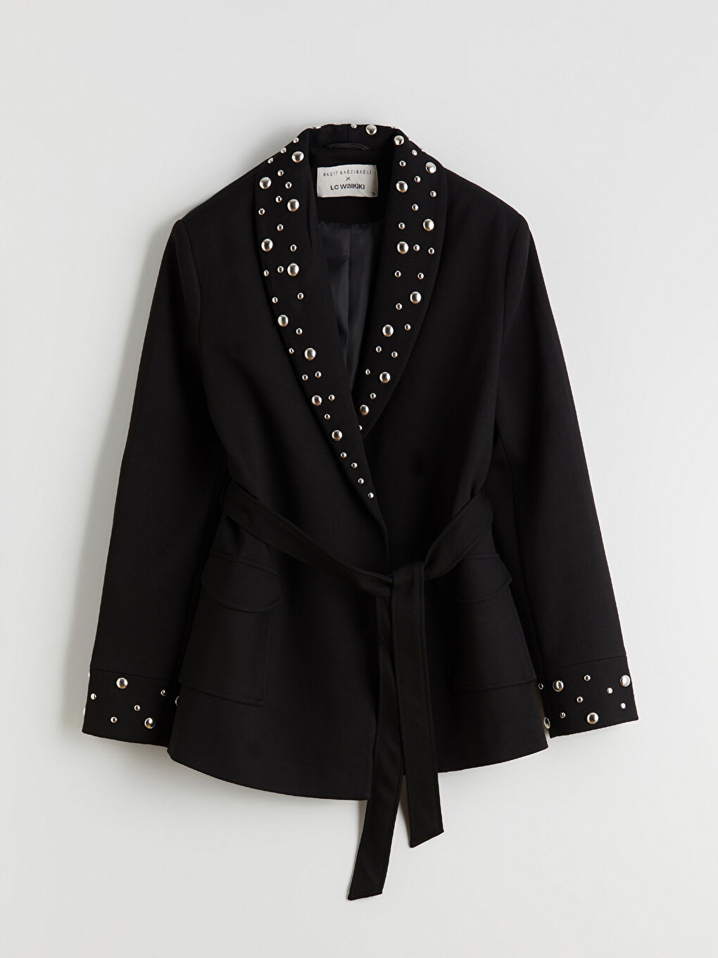 Women's Blazer Jacket with Metal Applique-7
