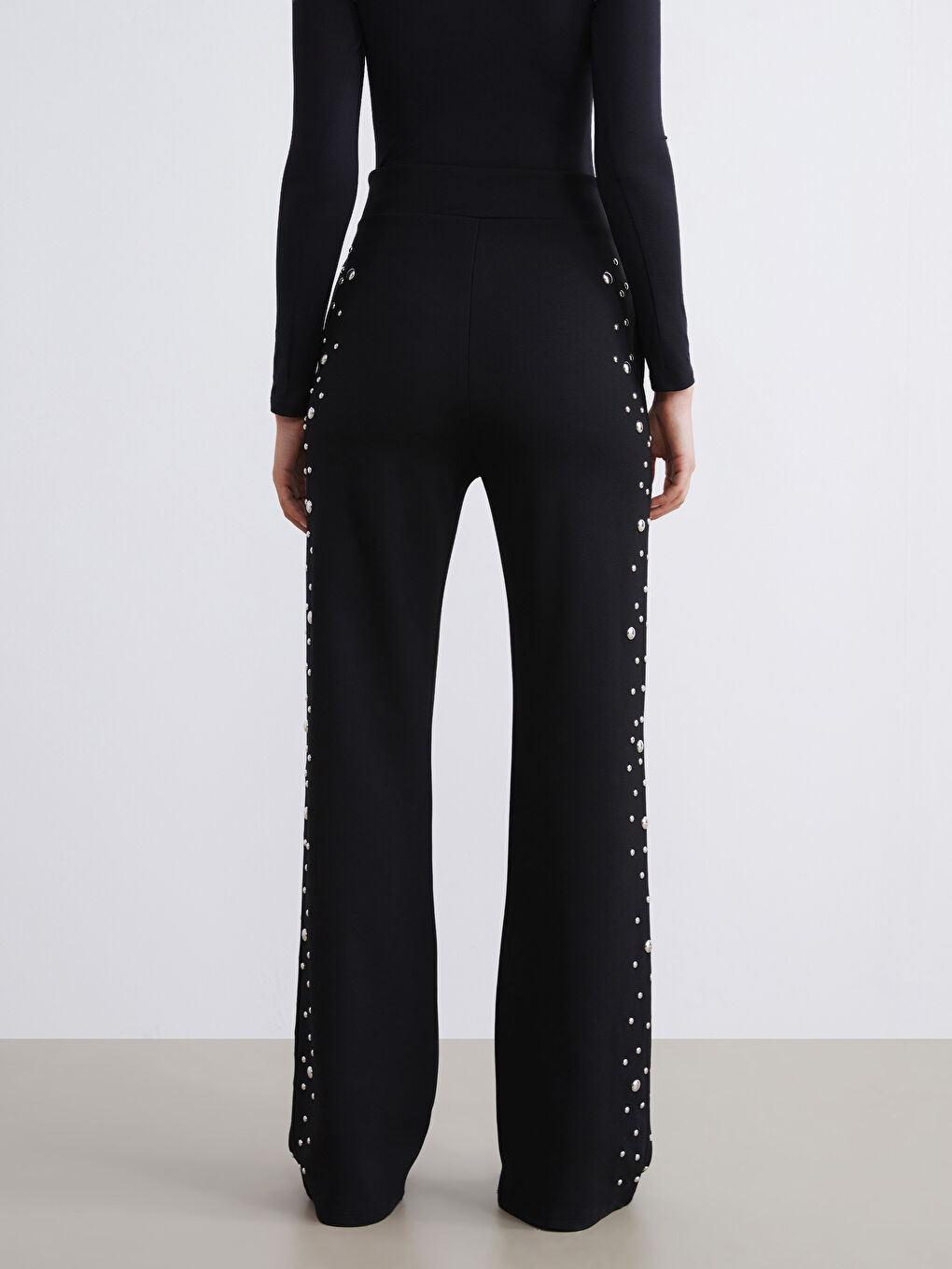 Women's Trousers with Metal Applique-6