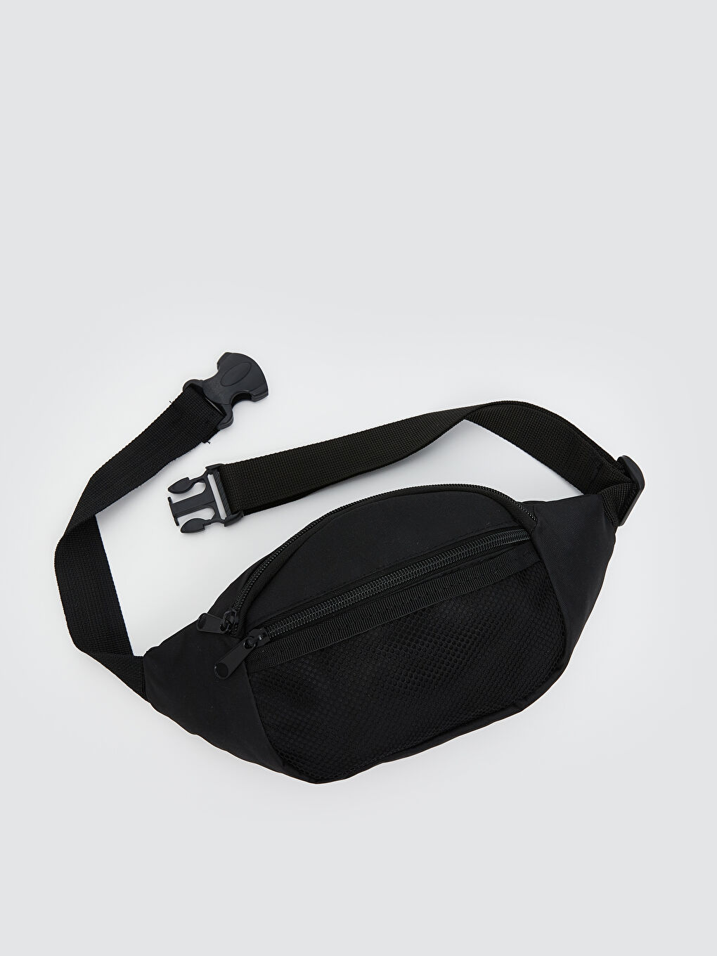 Siyah Çok Bölmeli Erkek Bel Çantası