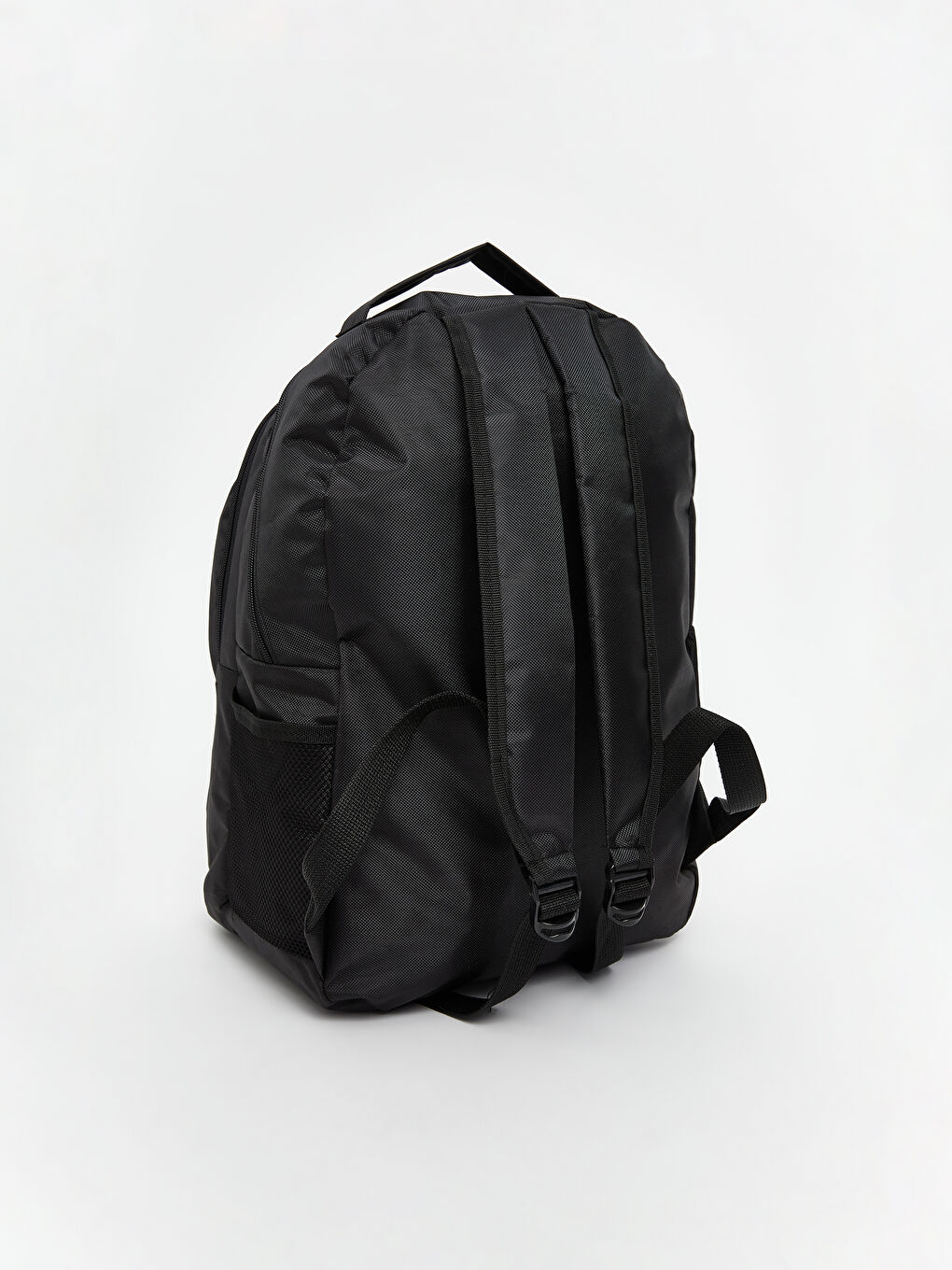 Siyah Düz Fermuarlı Erkek Sırt Çantası-2