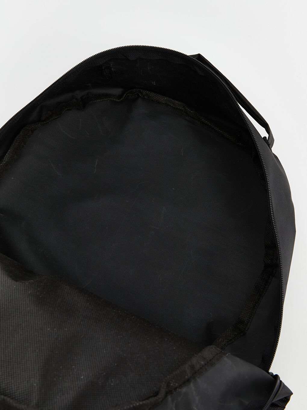 Siyah Düz Fermuarlı Erkek Sırt Çantası-4