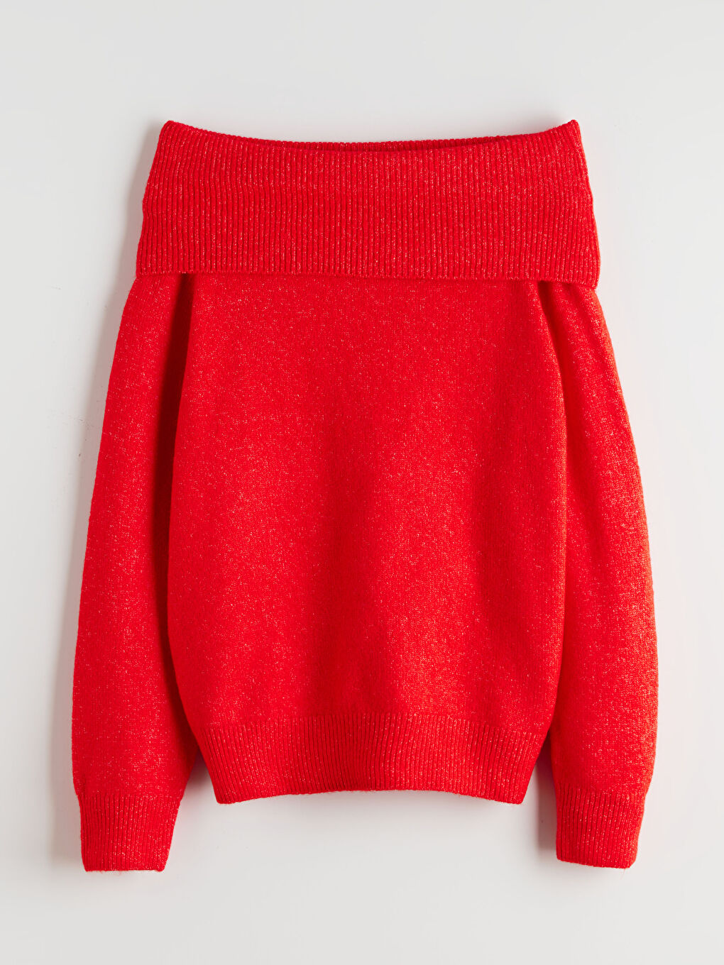 Slash Neck Women's Knitwear Sweater-5