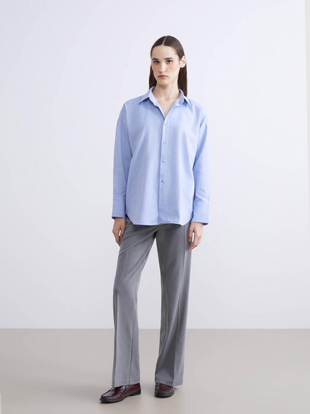 Oversize Oxford Women's Shirt-1