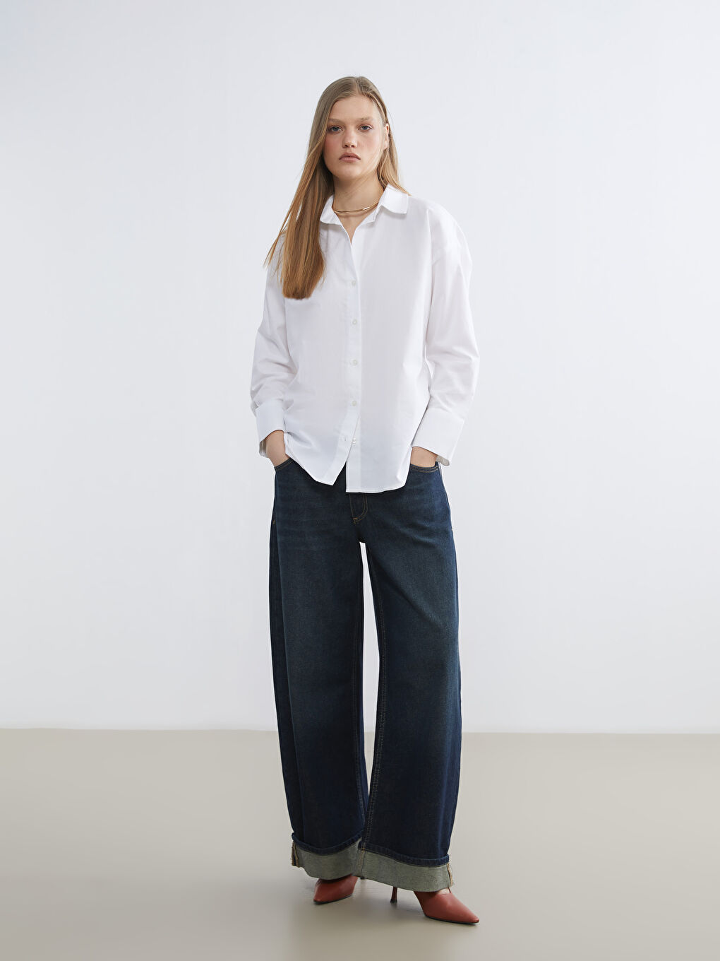 Oversize Oxford Women's Shirt-1