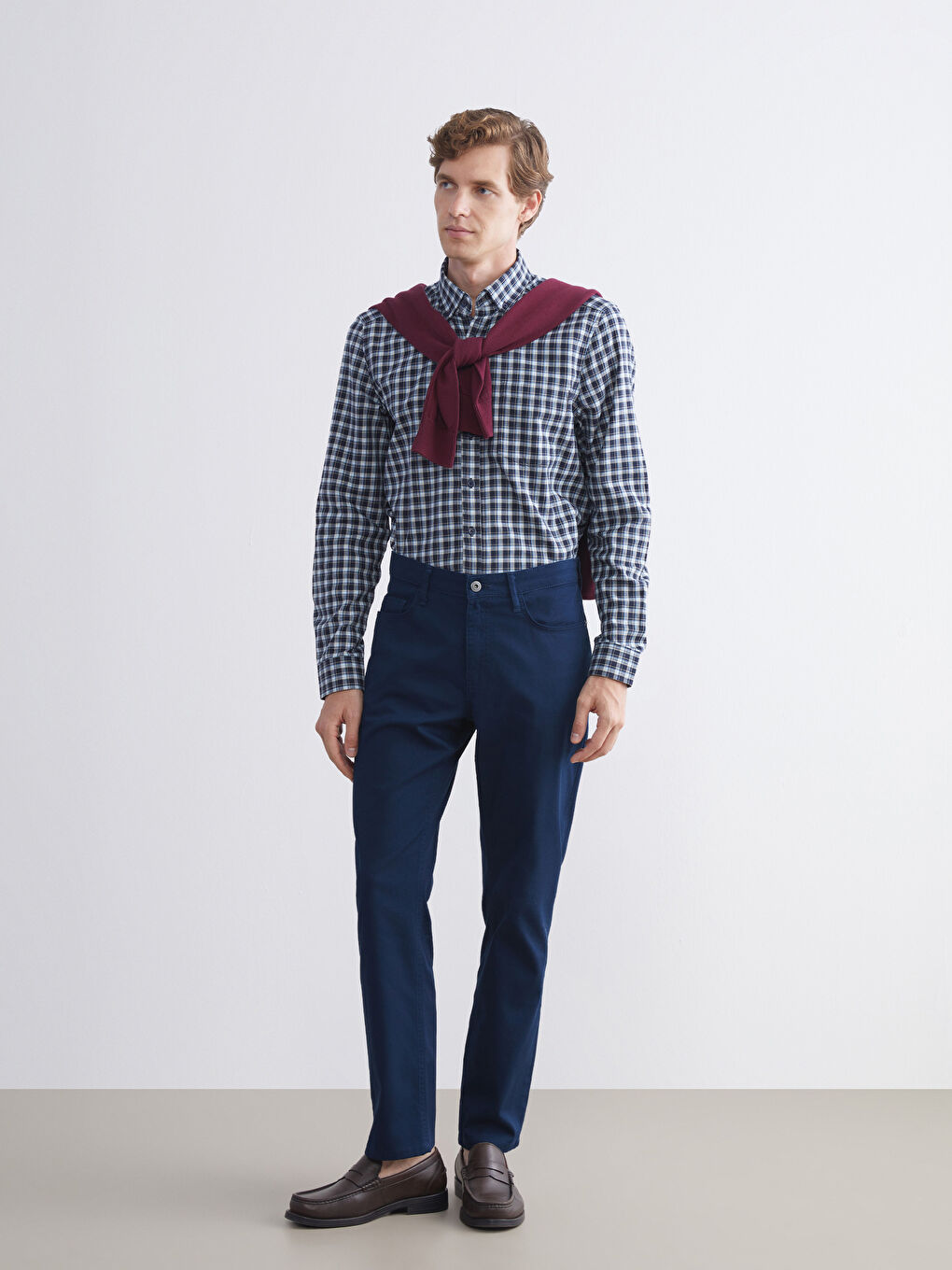 Mavi Standart Kalıp Erkek Chino Pantolon