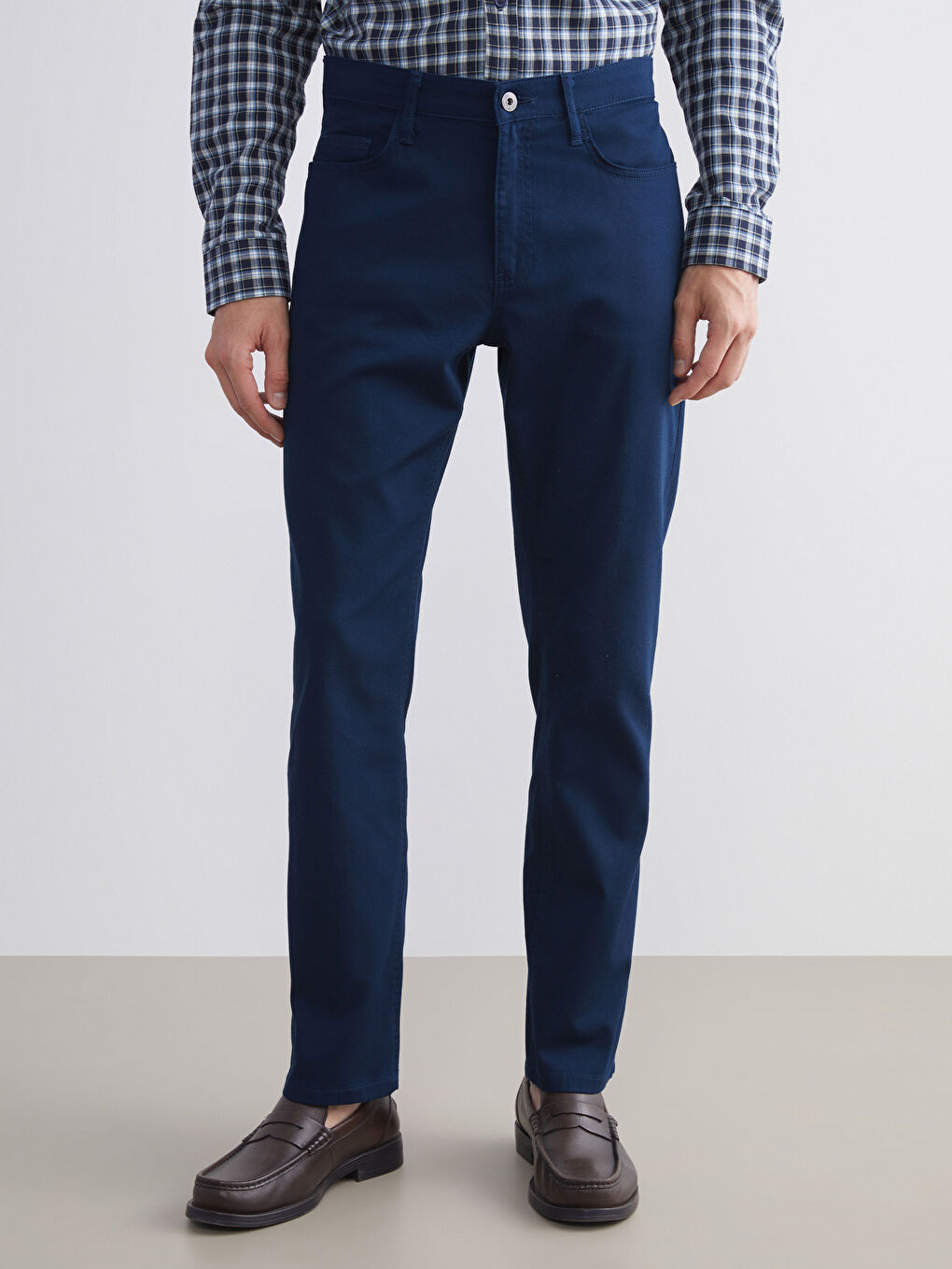Mavi Standart Kalıp Erkek Chino Pantolon-1