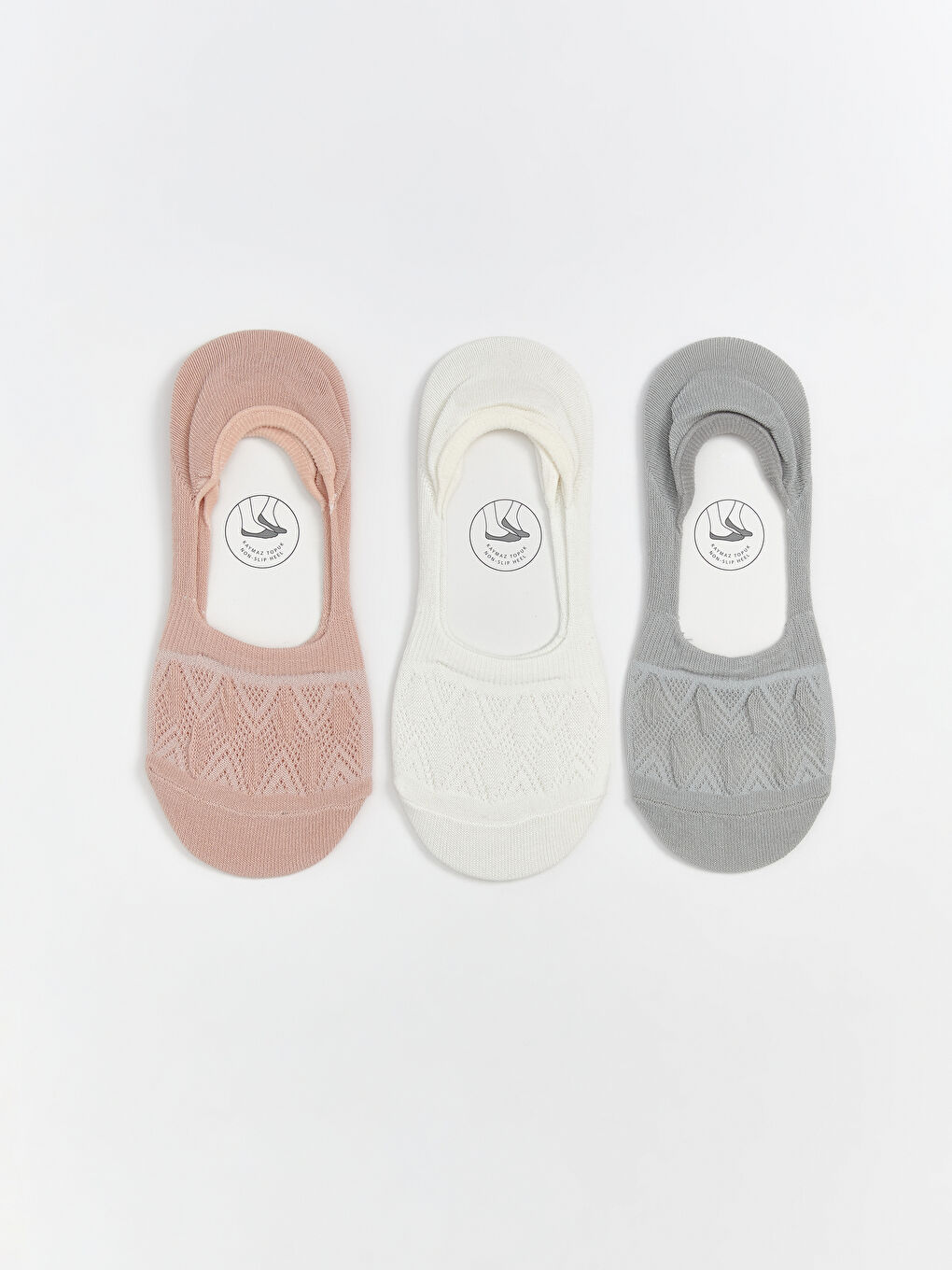 Karışık Desenli Kız Çocuk Babet Çorap 3'lü