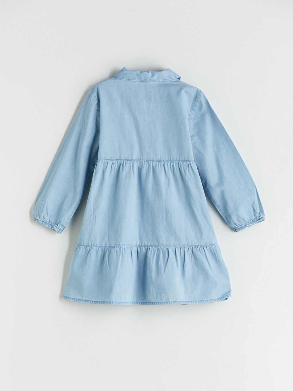 LCW Kids Collared Neck Girls' Jean Dress -W5IT79Z1-LR1