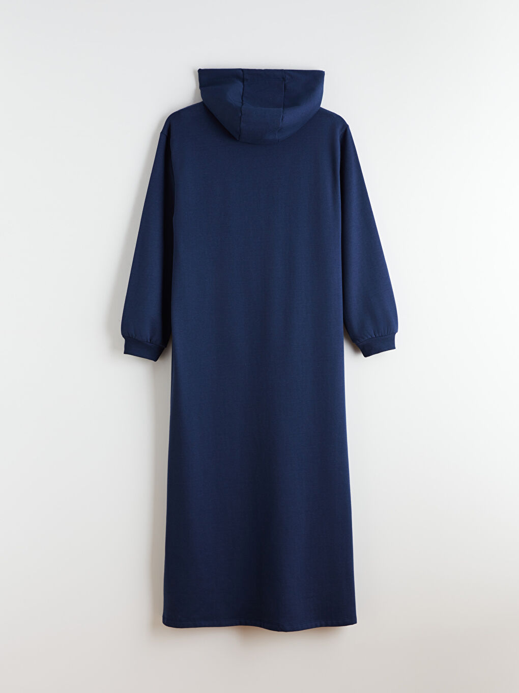 Lacivert Kapüşonlu Sweat Elbise-5