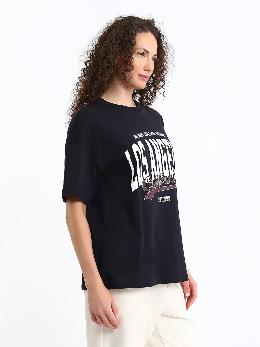 Crew Neck Los Angeles Printed Women's T-Shirt-3