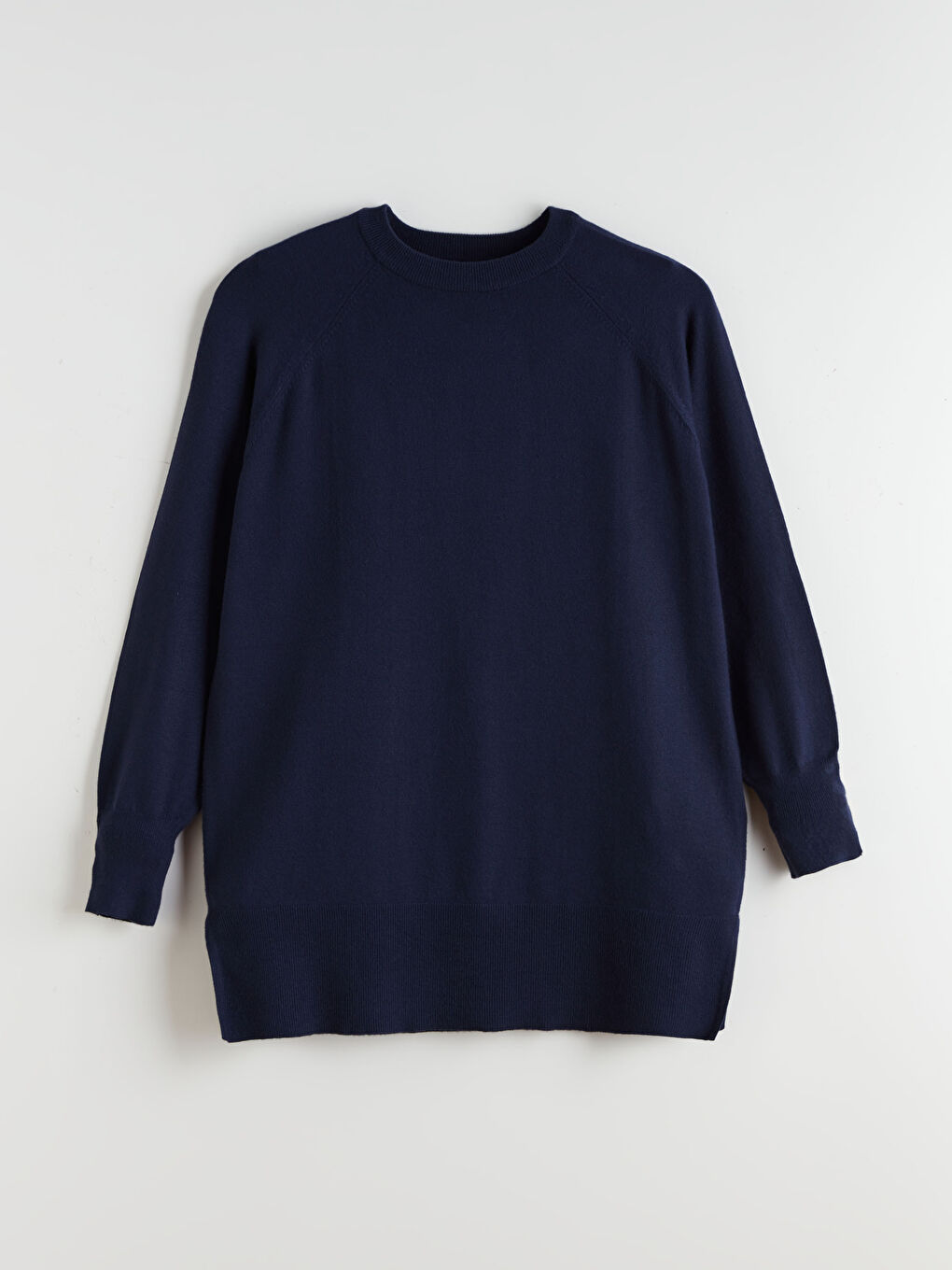 Crew Neck Women's Knitwear Tunic-4