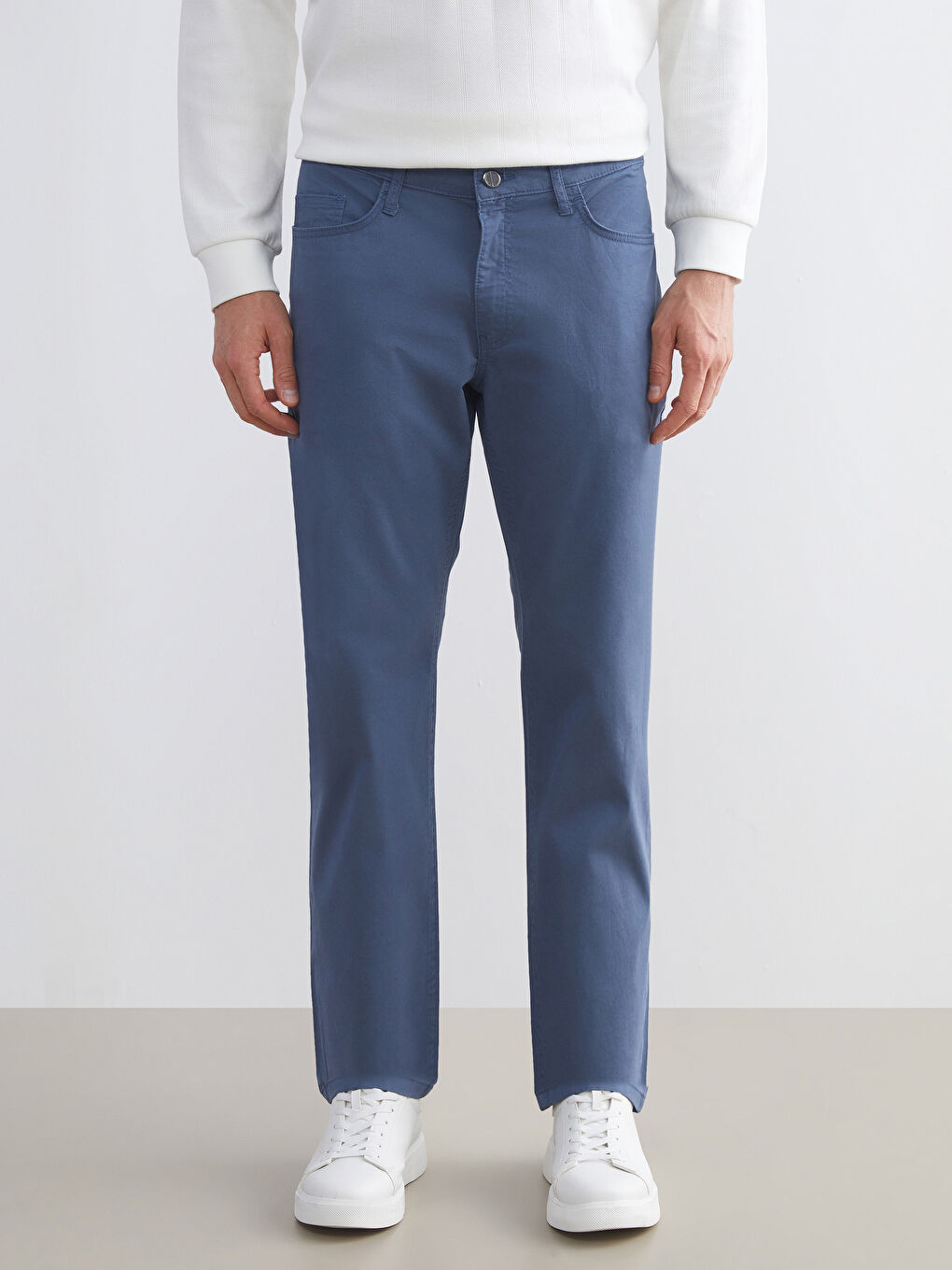 Mavi Standart Kalıp Gabardin Erkek Chino Pantolon-1