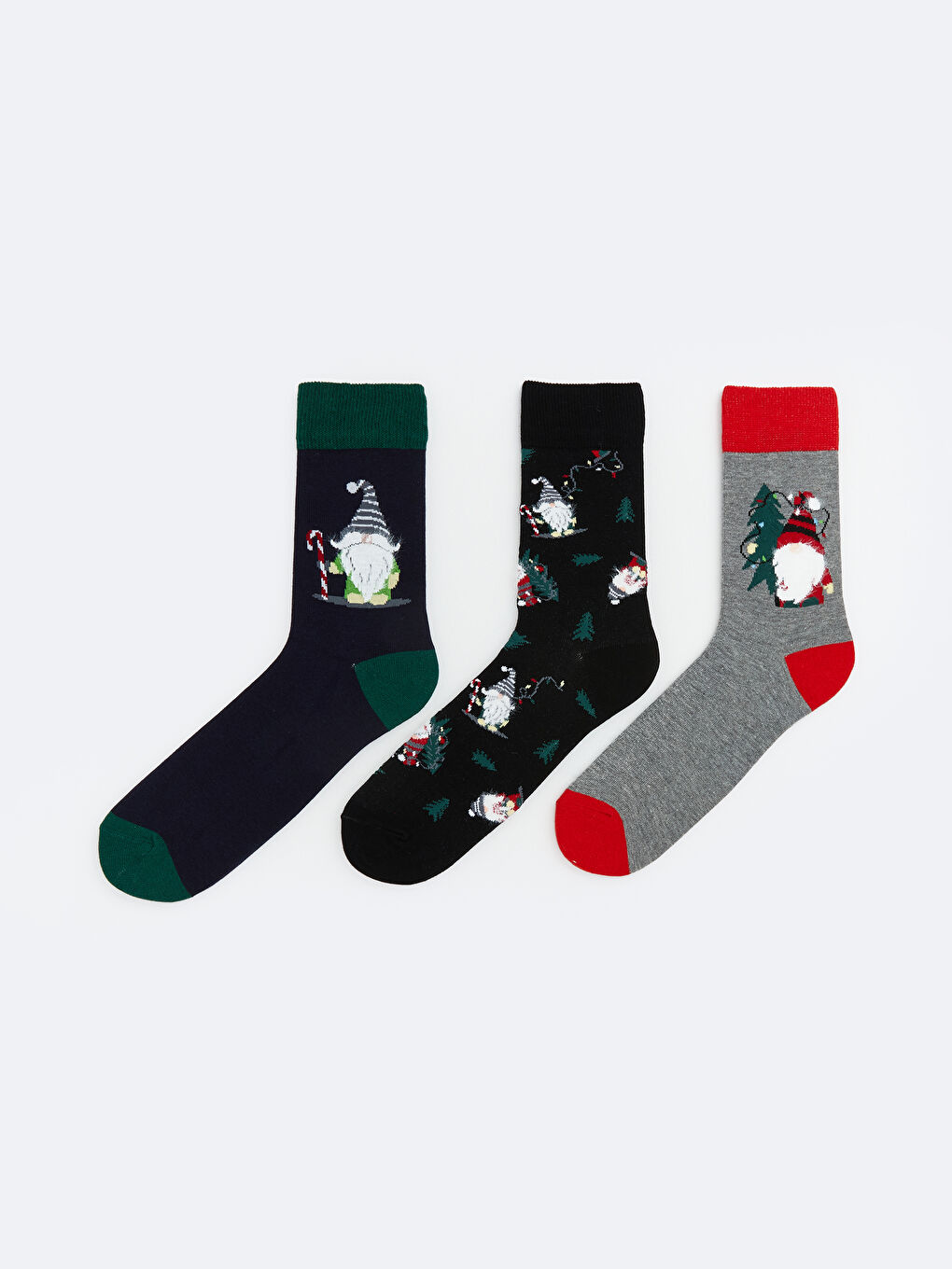 Karışık Yılbaşı Temalı Erkek Soket Çorap 3'lü
