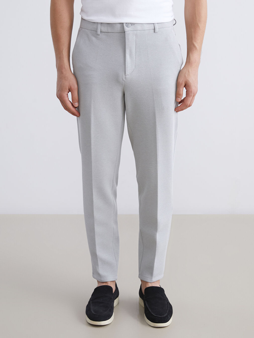 Gri Slim Fit Erkek Pantolon-1