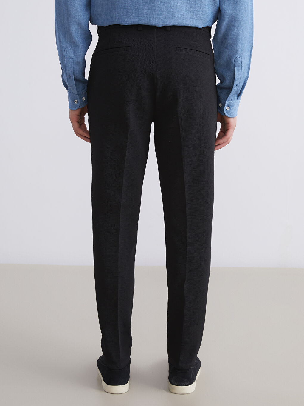 Siyah Slim Fit Erkek Pantolon-3