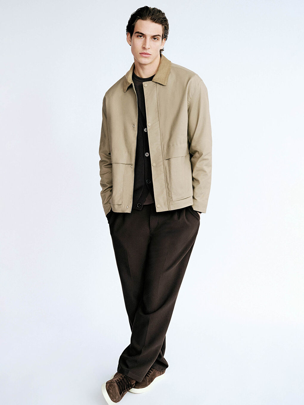 Kahverengi Rahat Kalıp Erkek Pantolon