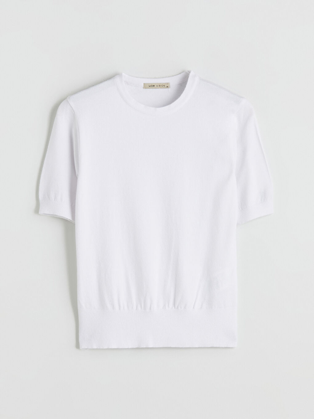 Ekru Bisiklet Yaka Kadın Triko Kazak-4