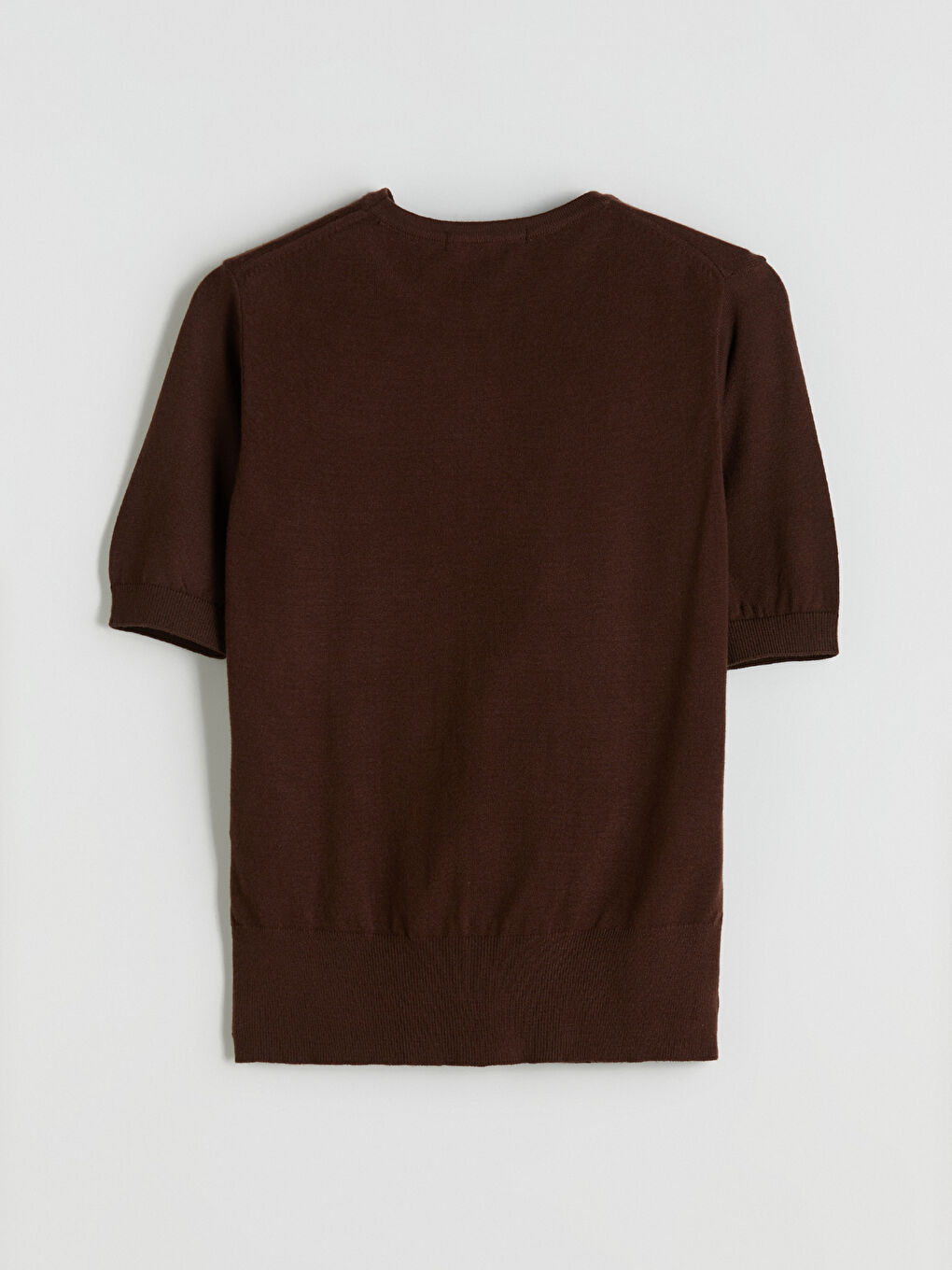 Kahverengi Bisiklet Yaka Kadın Triko Kazak-5