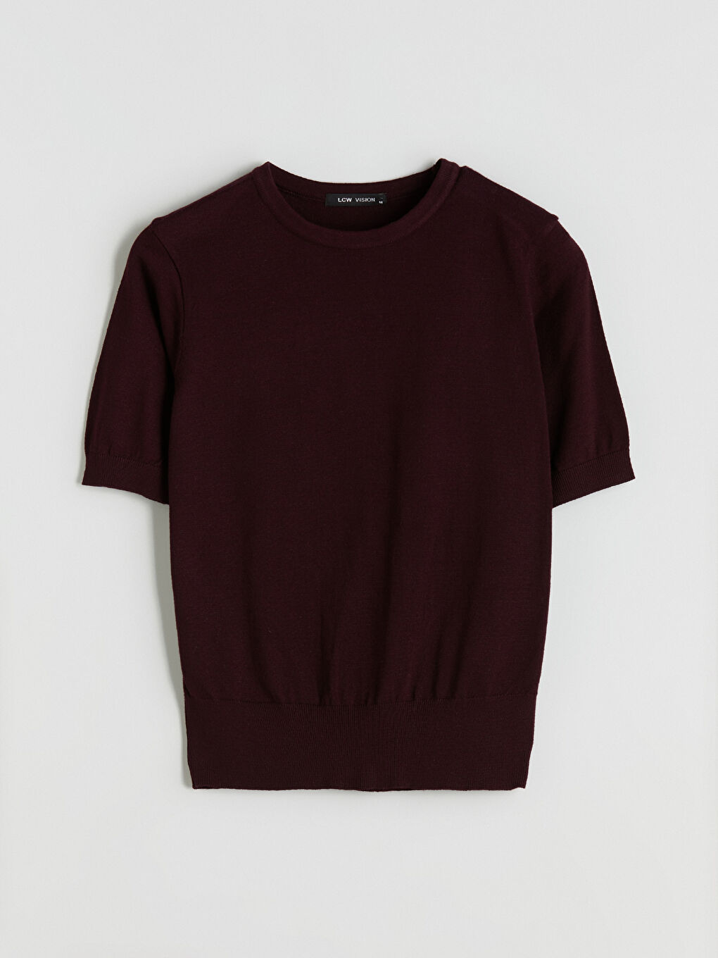 Mürdüm Bisiklet Yaka Kadın Triko Kazak-4