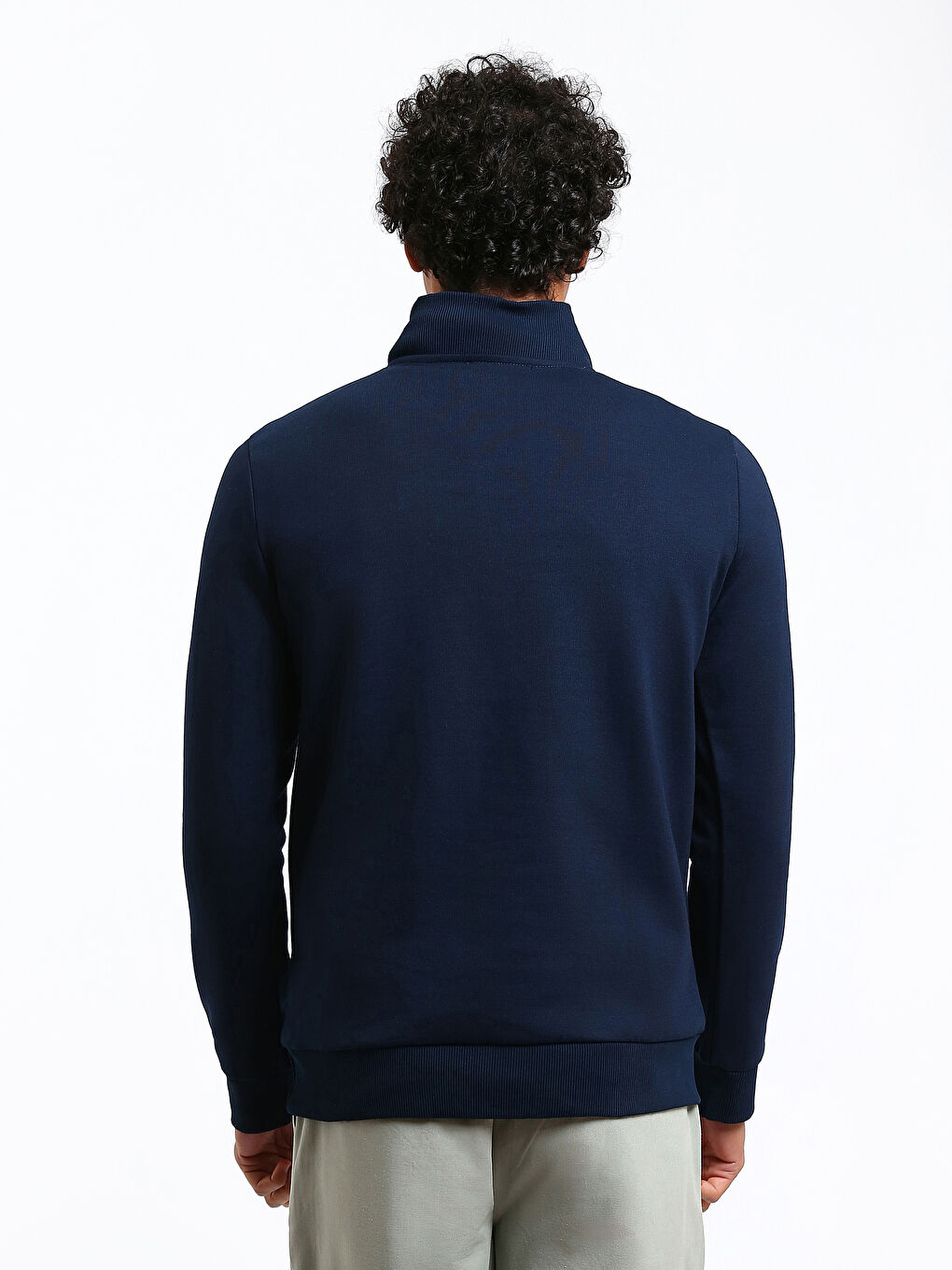 سويت شيرت ياقة قمع للرجال-4