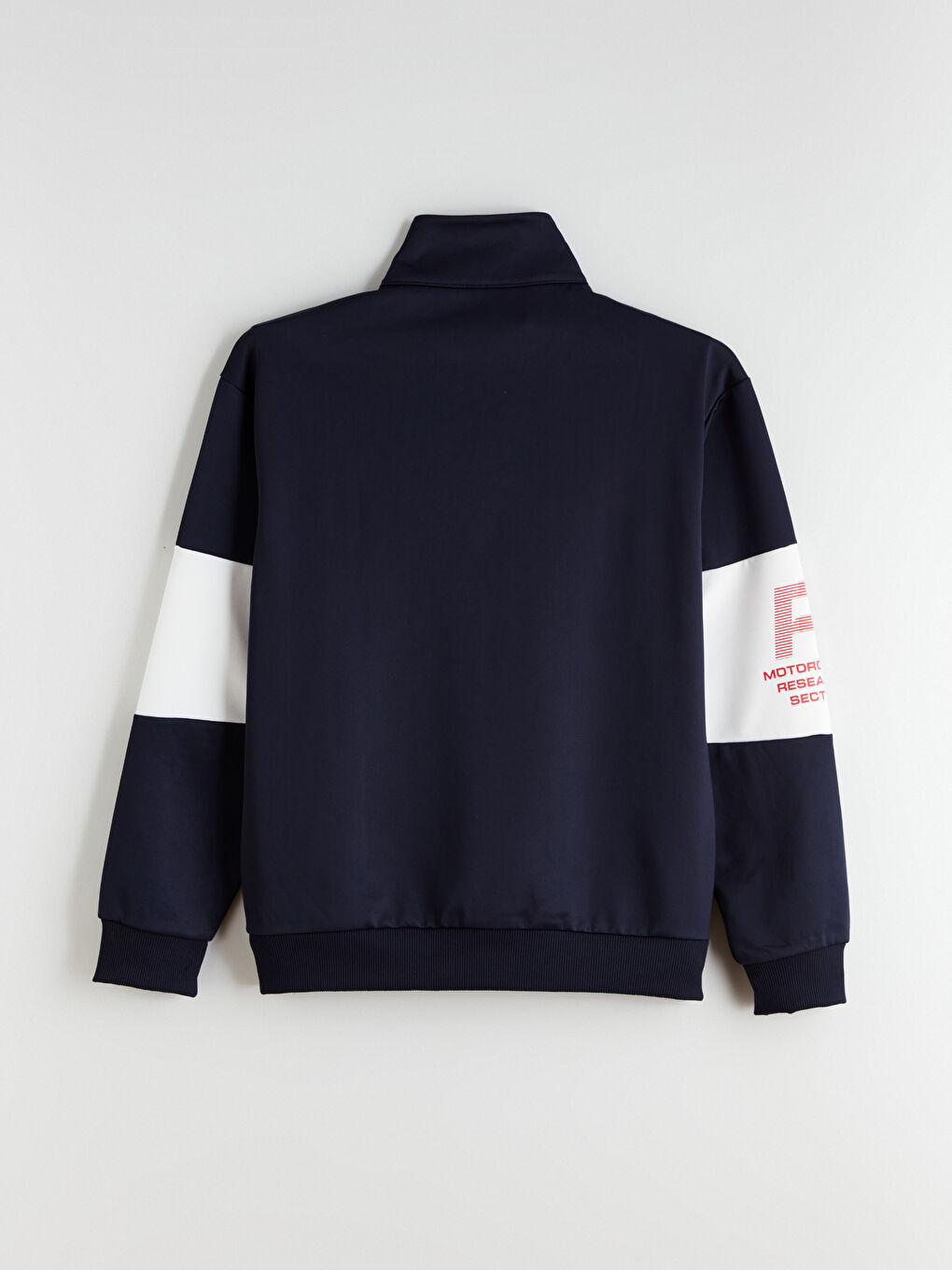 Funnel Neck Printed Men's Sweatshirt-6