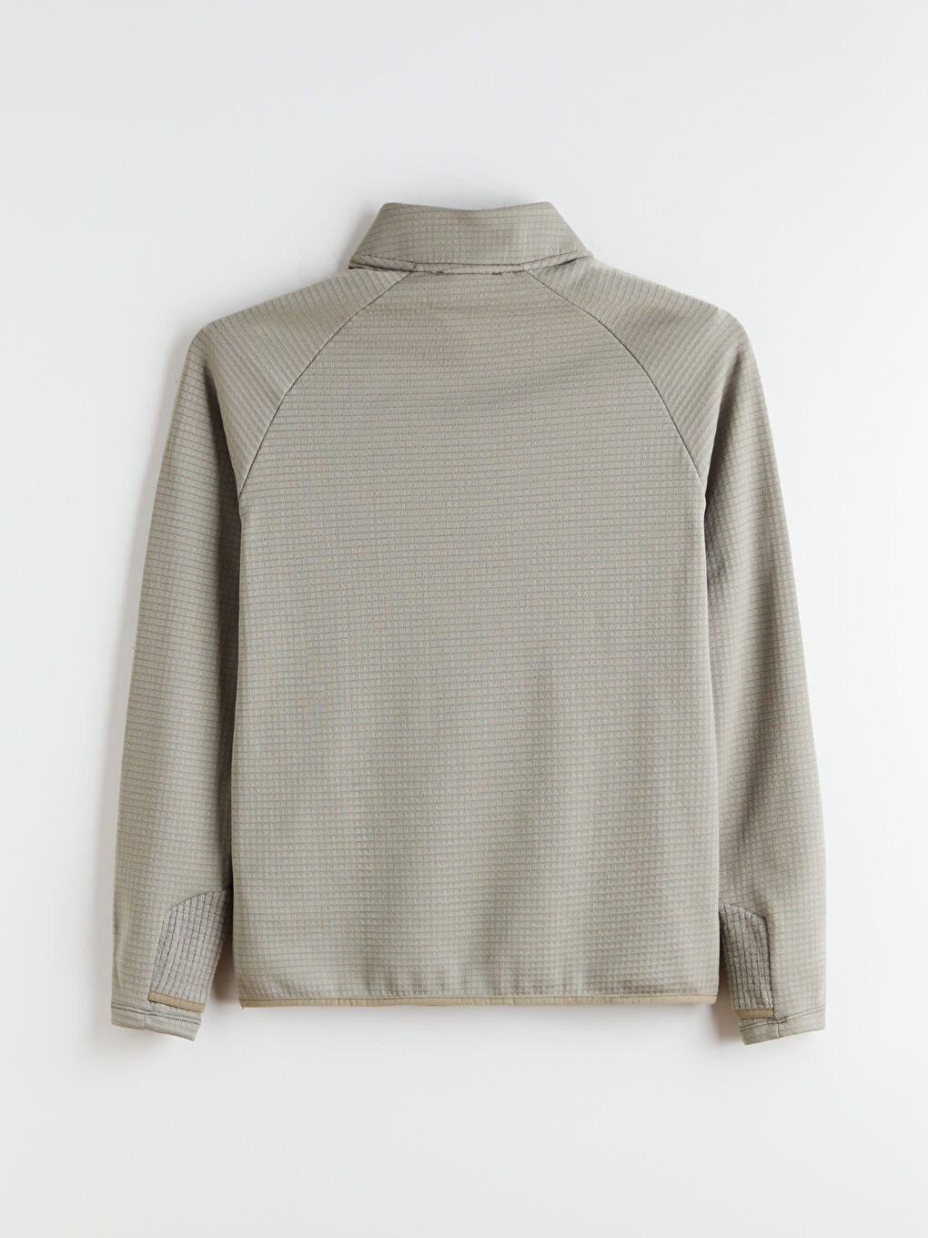 Haki Dik Yaka Erkek Sweatshirt-5