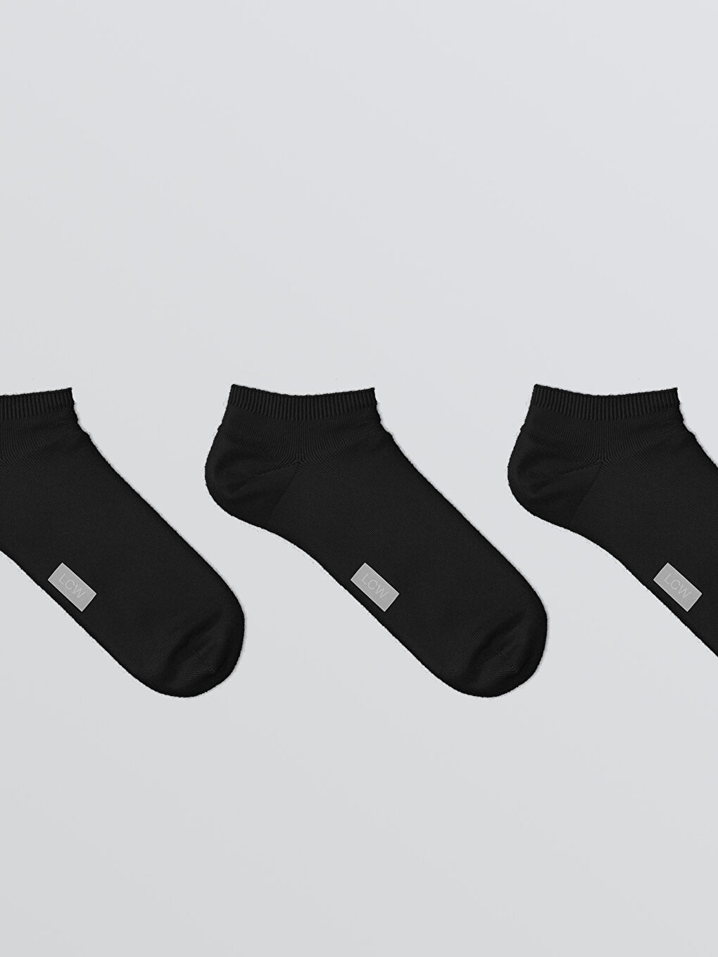 Siyah Erkek Patik Çorap 3'lü-1