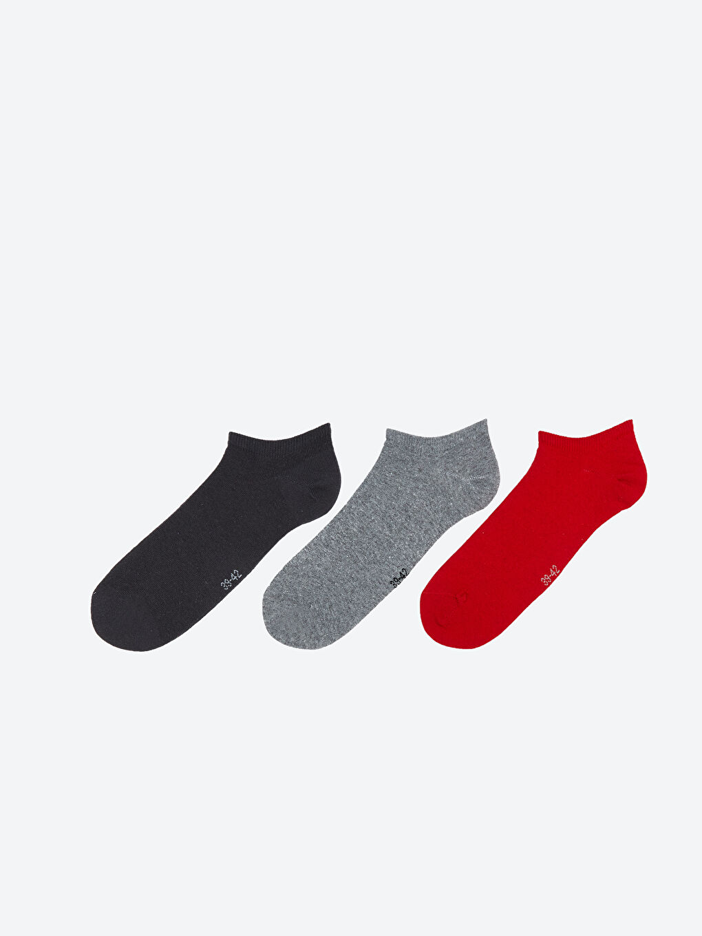 Antrasit Erkek Patik Çorap 3'lü