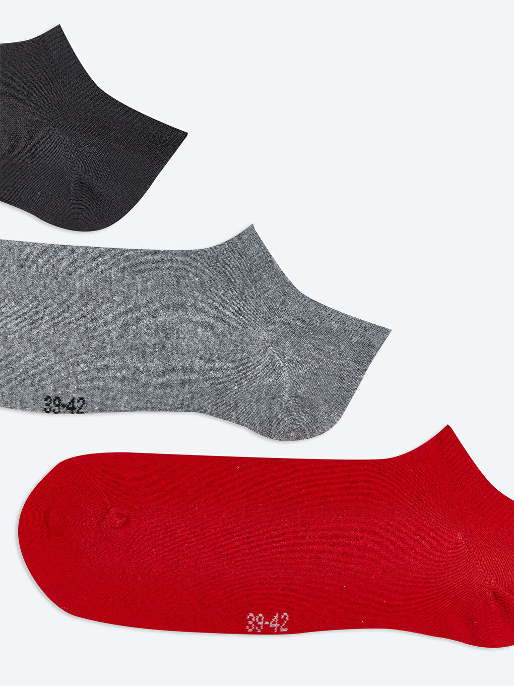 Antrasit Erkek Patik Çorap 3'lü-1