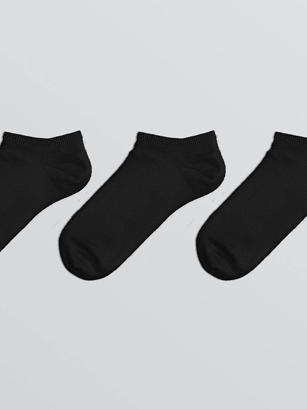 Women's Plain Sneaker Socks 3-Pack-1