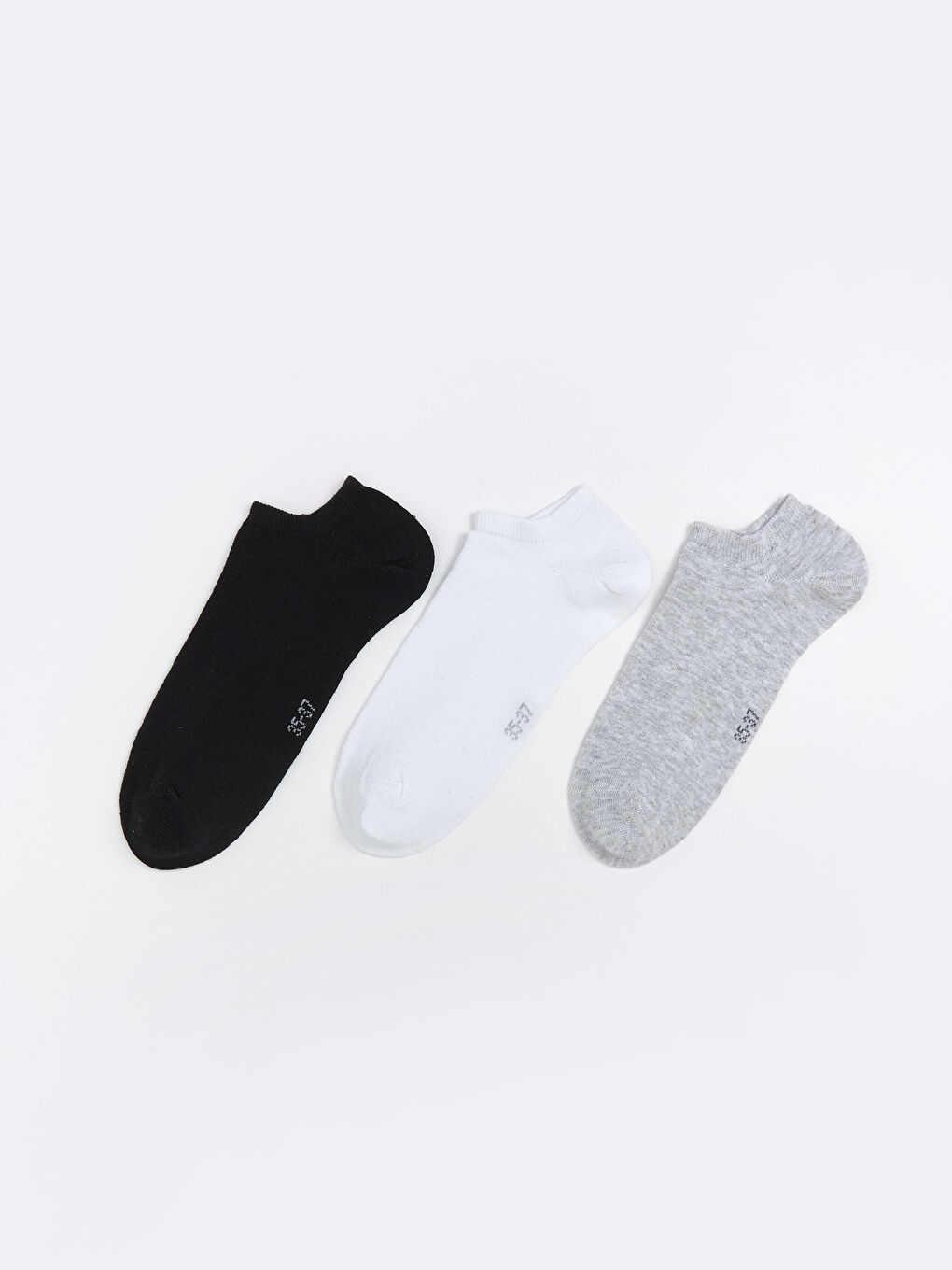 Women's Plain Sneaker Socks 3-Pack