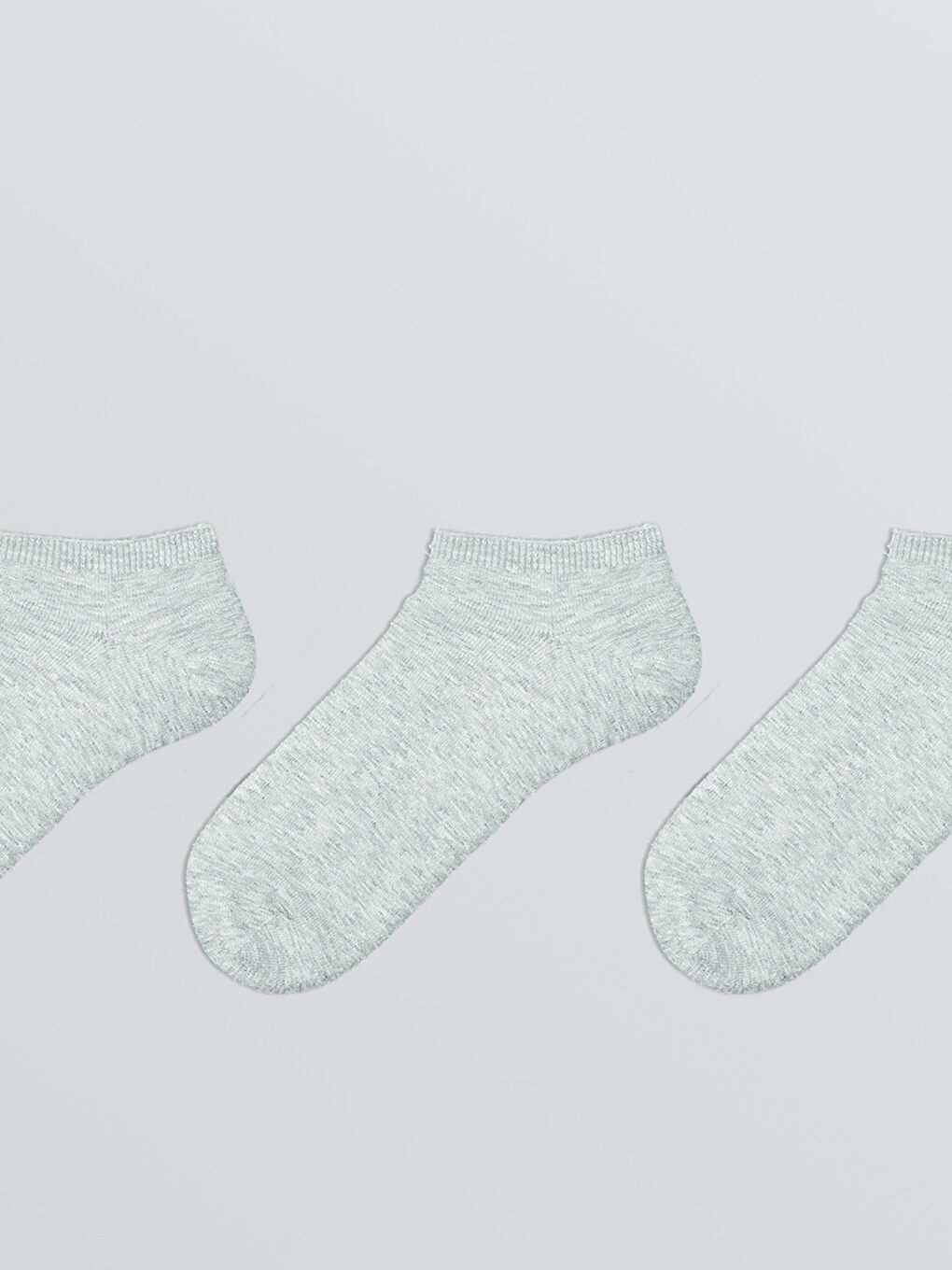 Women's Plain Sneaker Socks 3-Pack-1