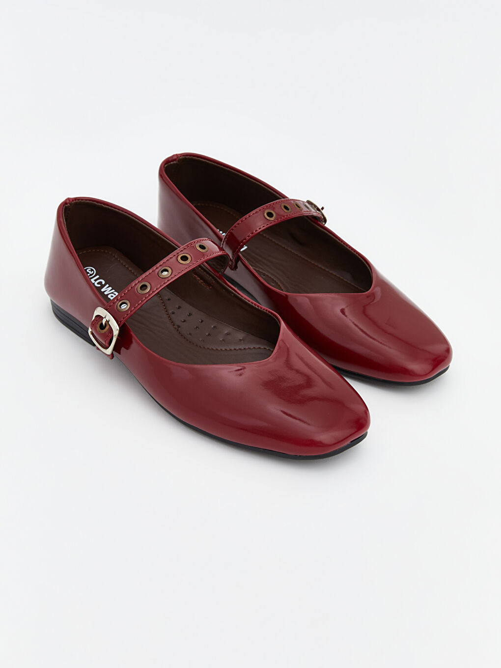 Shiny Faux Leather Women's Ballet Flats