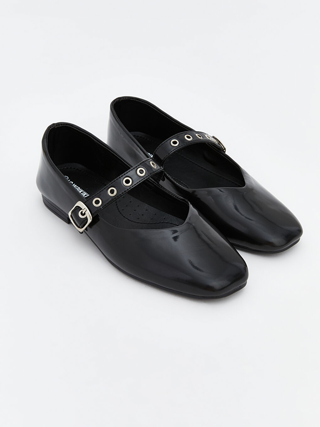 Shiny Faux Leather Women's Ballet Flats
