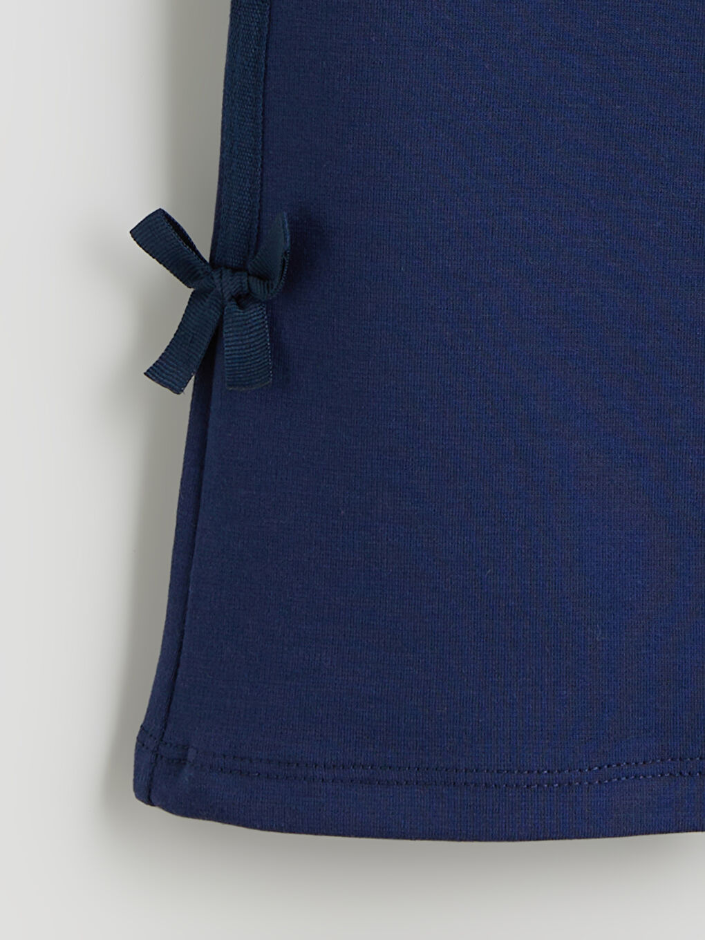 Lacivert Fiyonk Detaylı İspanyol Paça Kız Çocuk Tayt-2