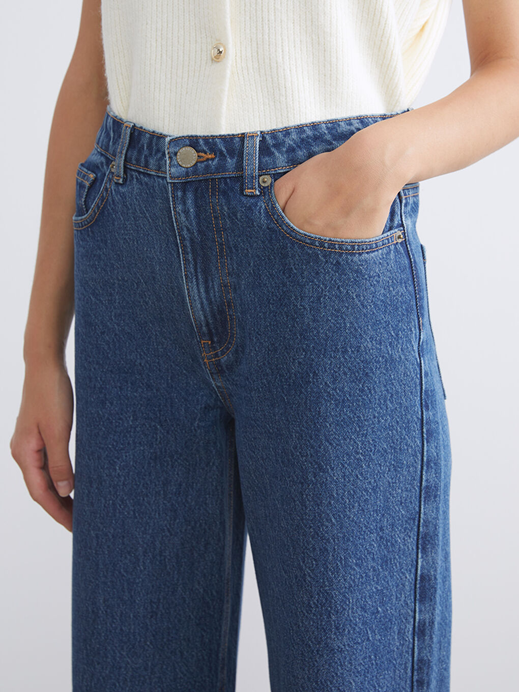 جينز نساء سروال واسع-2