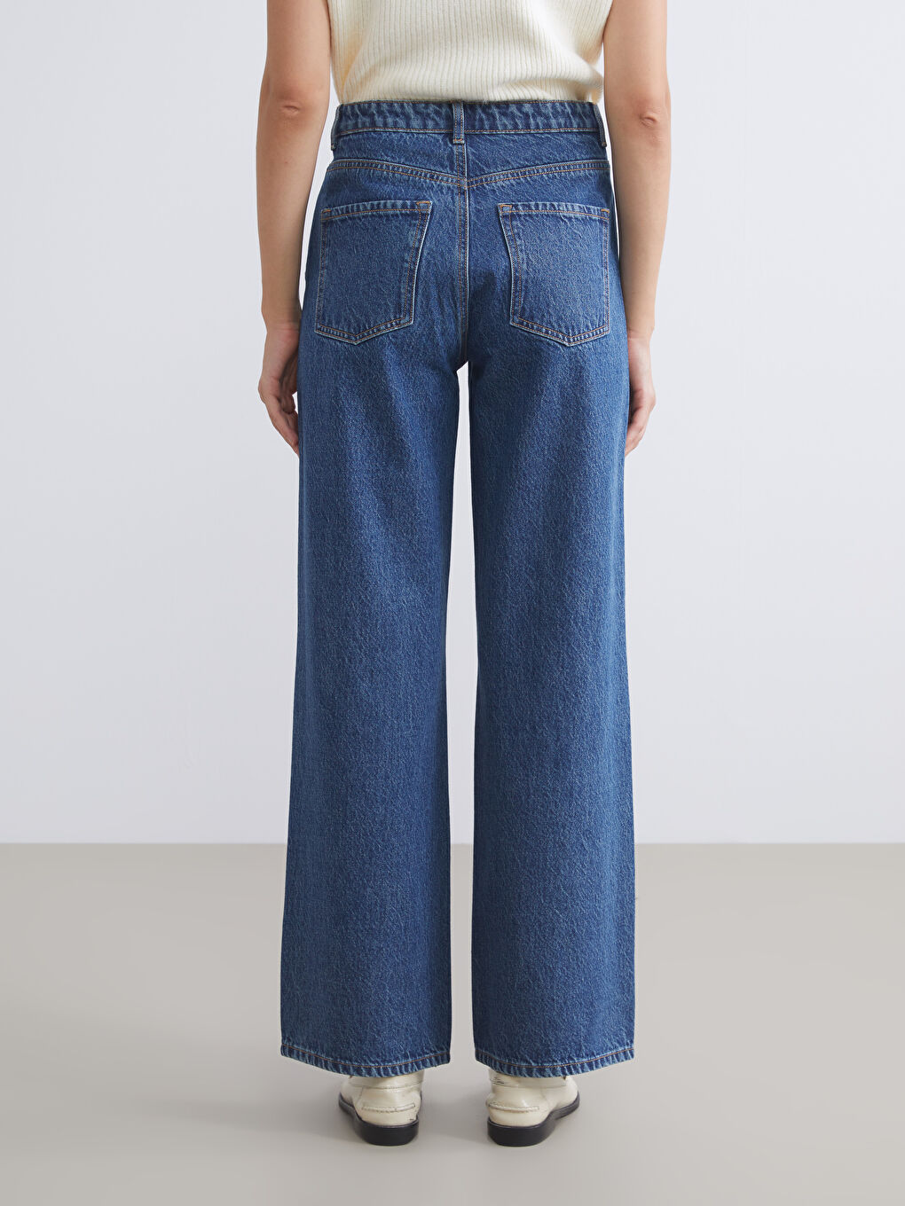 جينز نساء سروال واسع-3