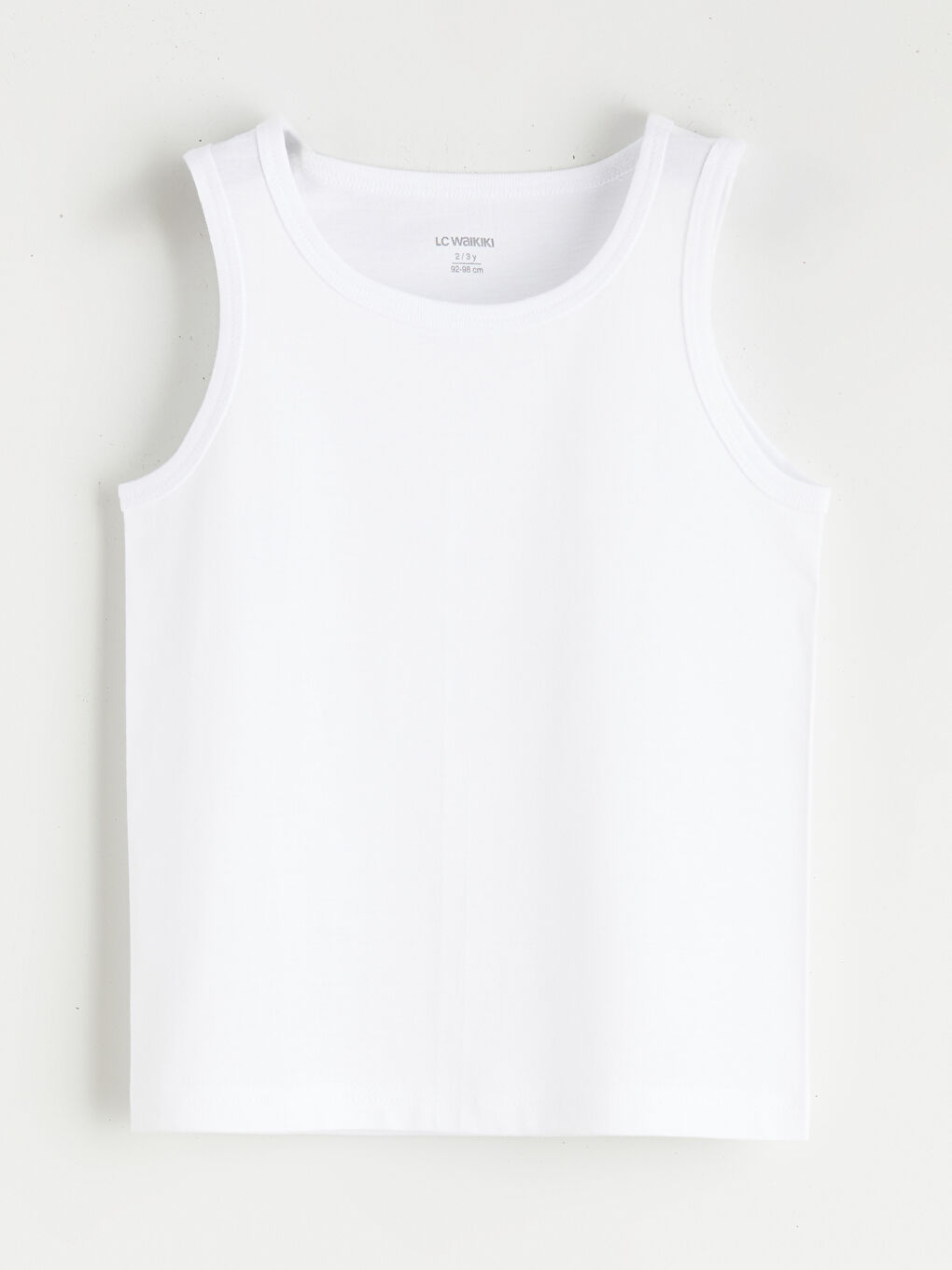 Beyaz Bisiklet Yaka Basic Erkek Çocuk Atlet 2'li-1