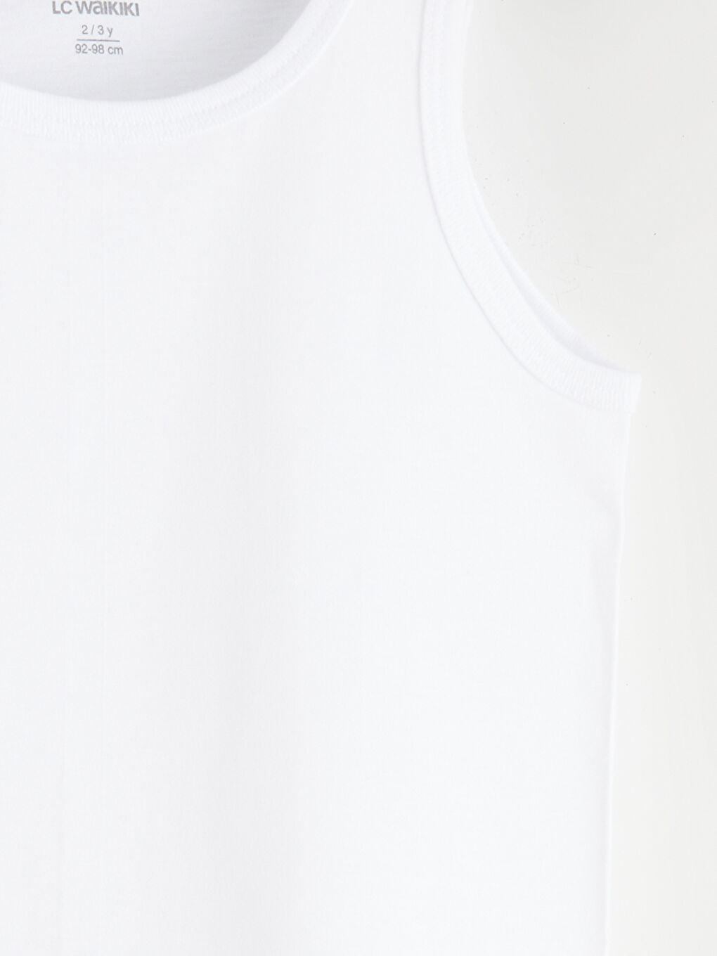 Beyaz Bisiklet Yaka Basic Erkek Çocuk Atlet 2'li-2