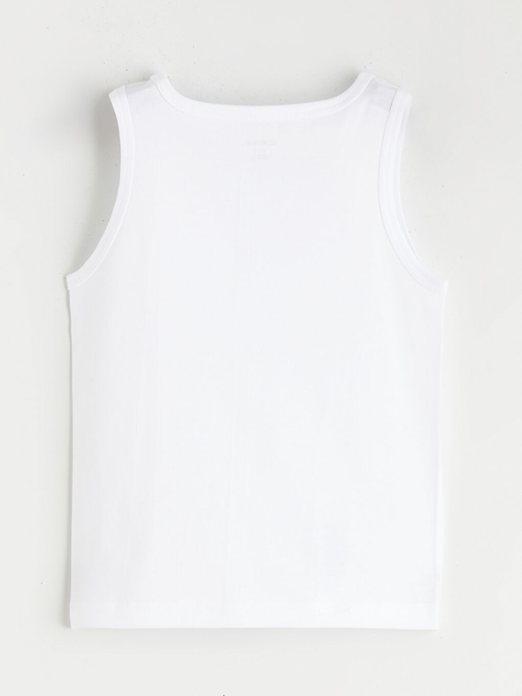 Beyaz Bisiklet Yaka Basic Erkek Çocuk Atlet 2'li-5