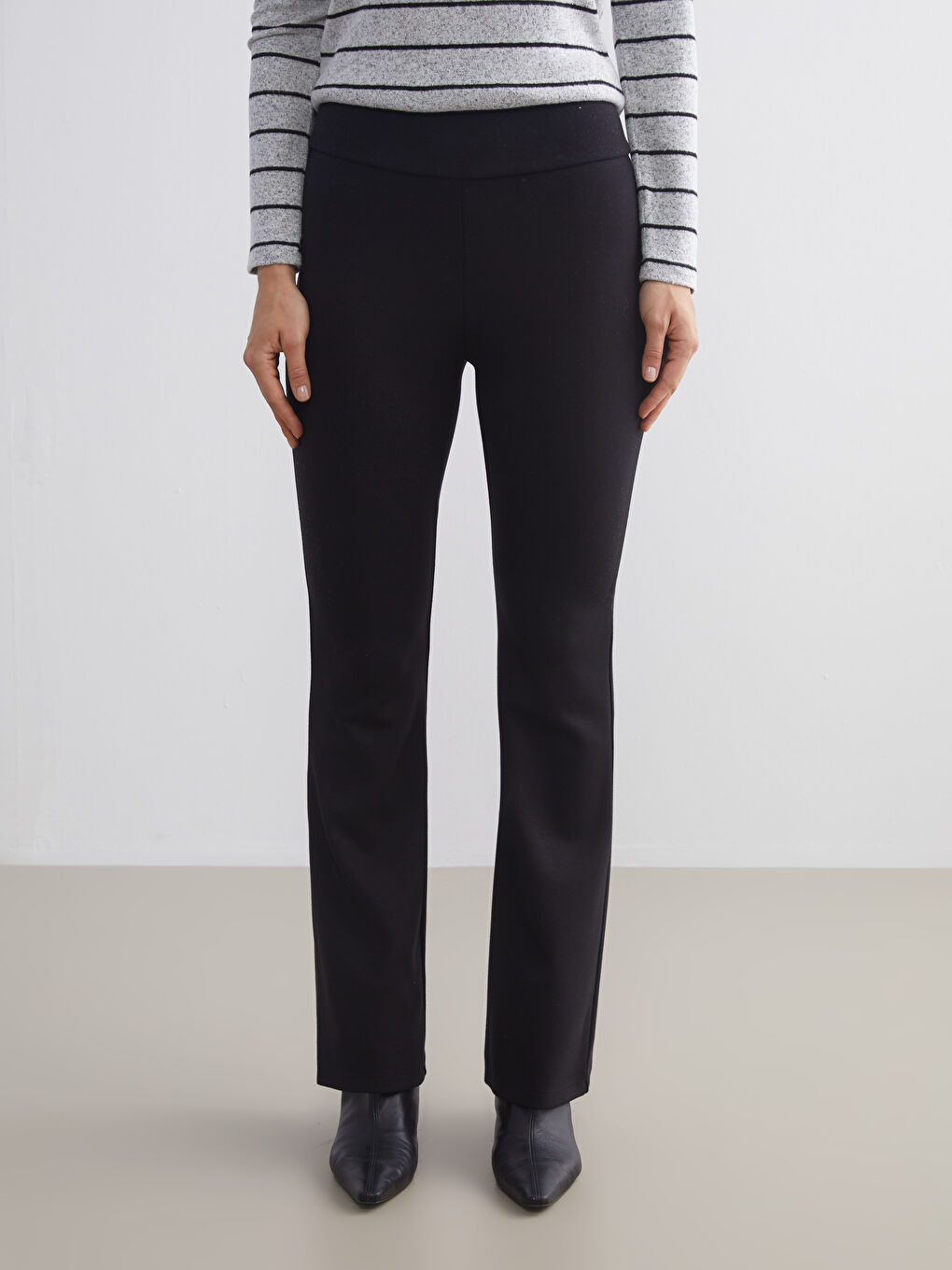 Elastic Waist Spanish Leg Women's Leggings Trousers-1