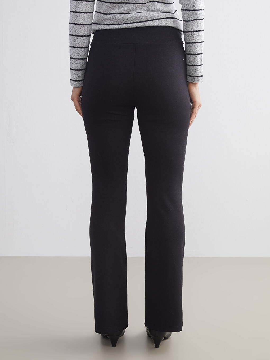 Elastic Waist Spanish Leg Women's Leggings Trousers-3