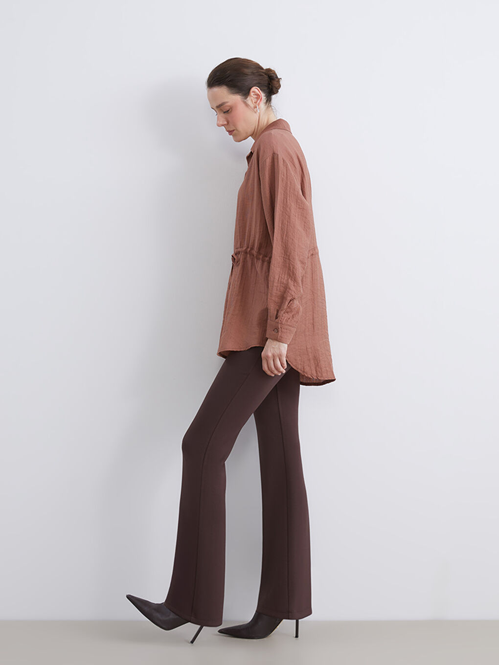 Elastic Waist Spanish Leg Women's Leggings Trousers