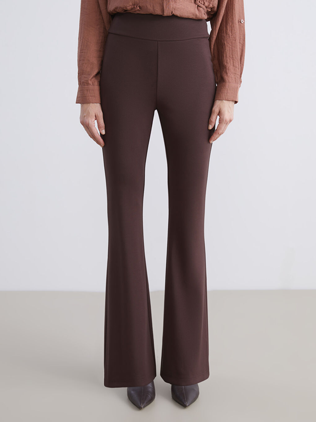 Elastic Waist Spanish Leg Women's Leggings Trousers-1