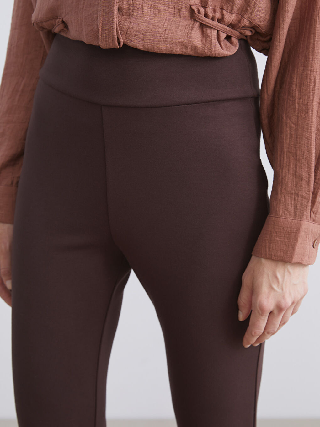 Elastic Waist Spanish Leg Women's Leggings Trousers-2
